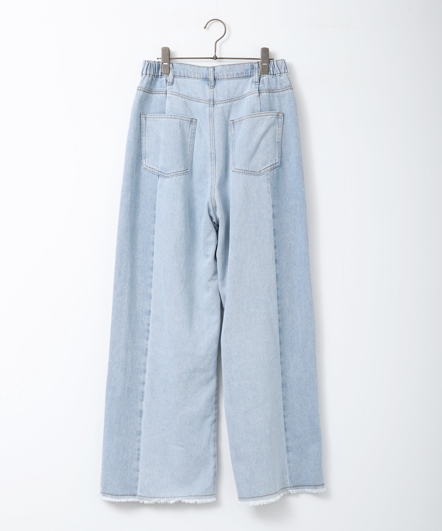 BICOLOR DENIM PANTS