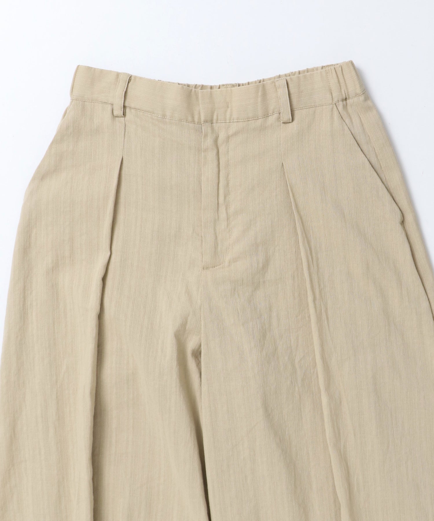 SPRING SLAB DEEP TUCK PANTS