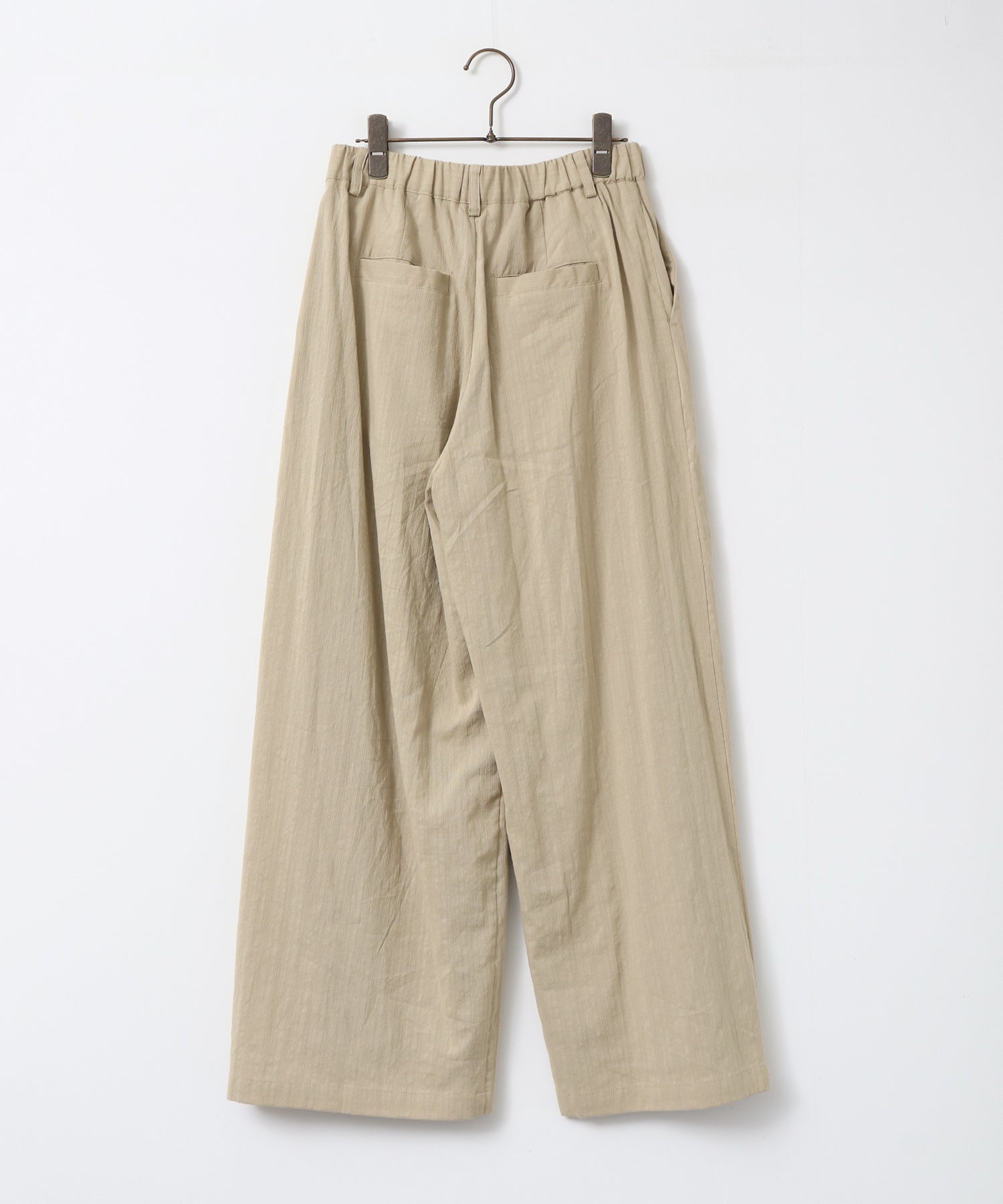 SPRING SLAB DEEP TUCK PANTS