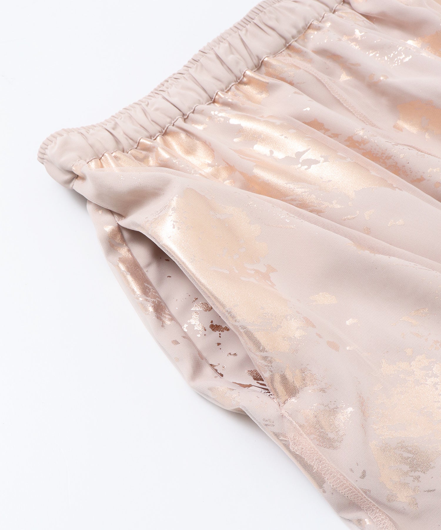 GEORGETTE FOIL PRINT TULLE LAYERED PANTS