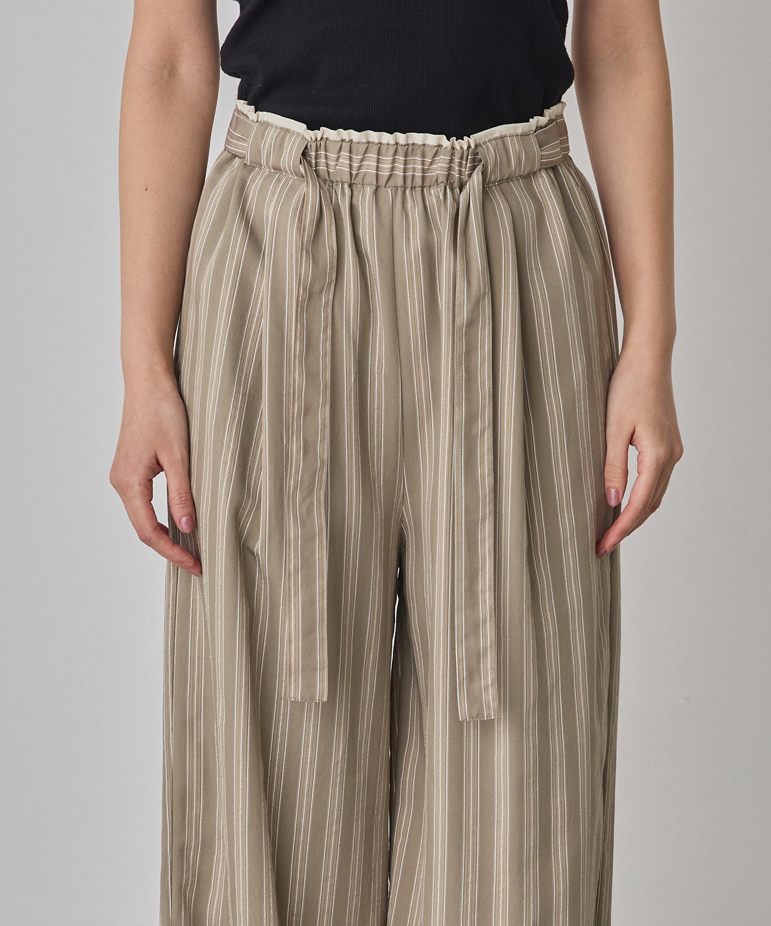 ストライプ イージーパンツ