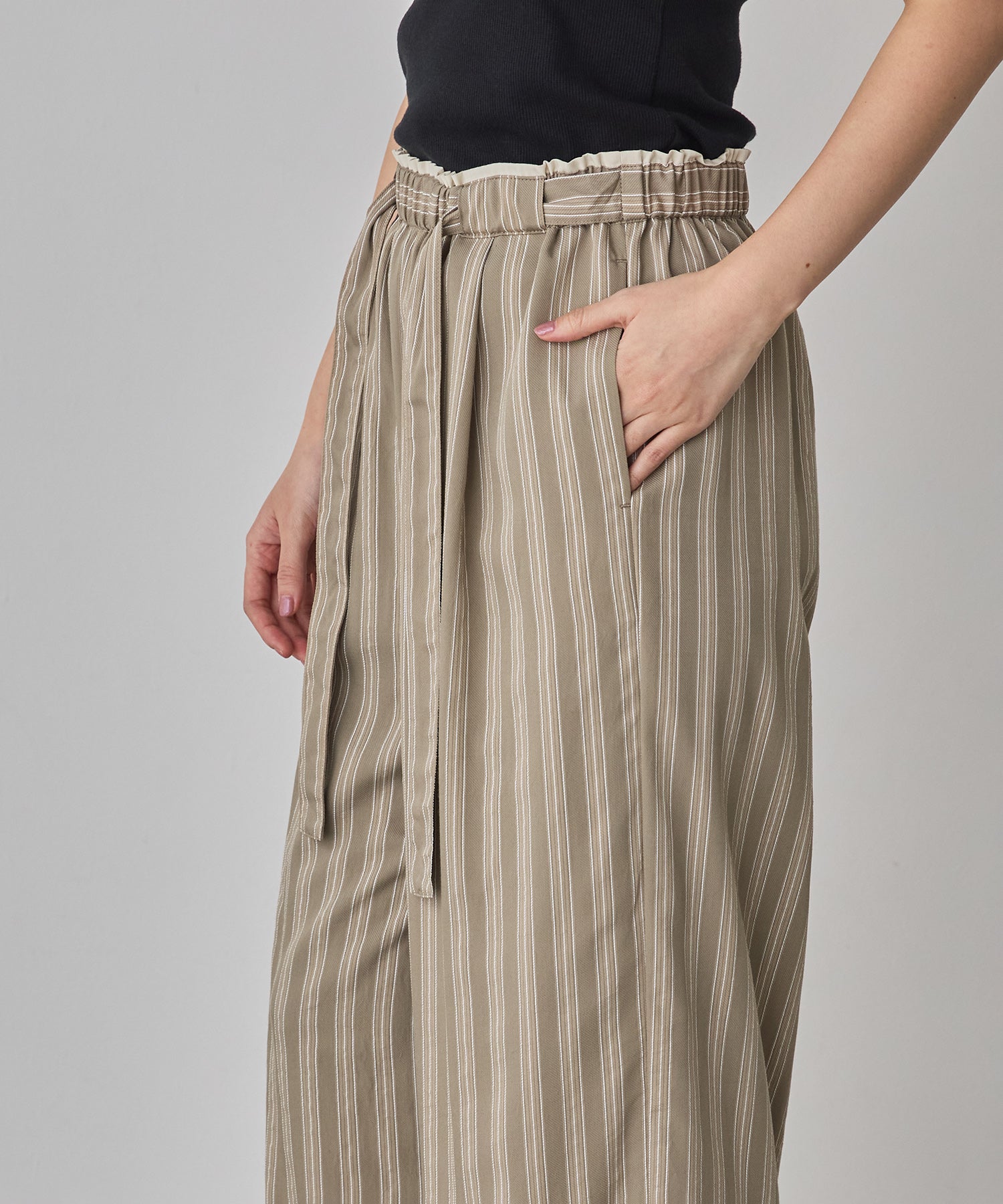 ストライプ イージーパンツ