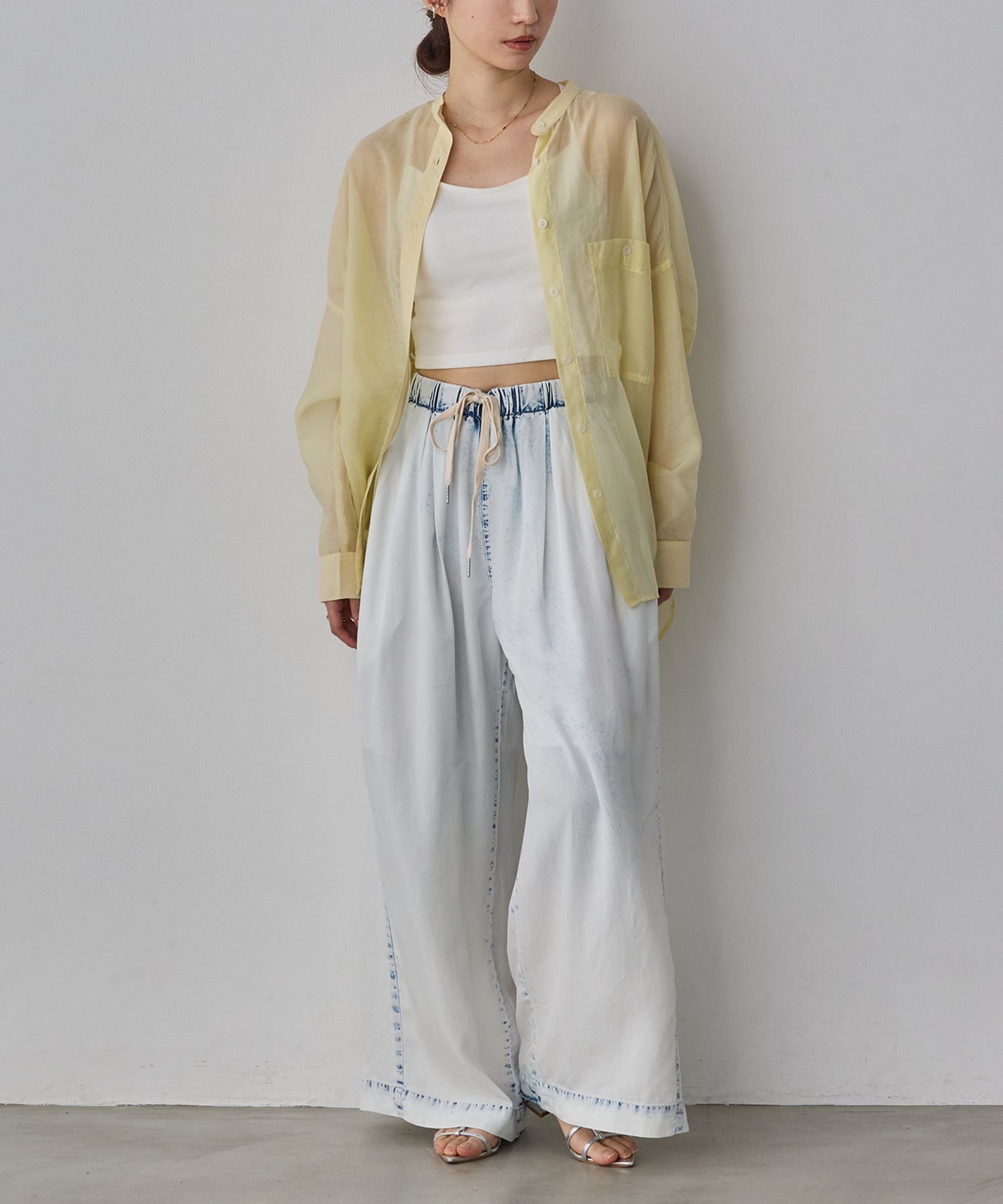 TENCEL DENIM WIDE PANTS
