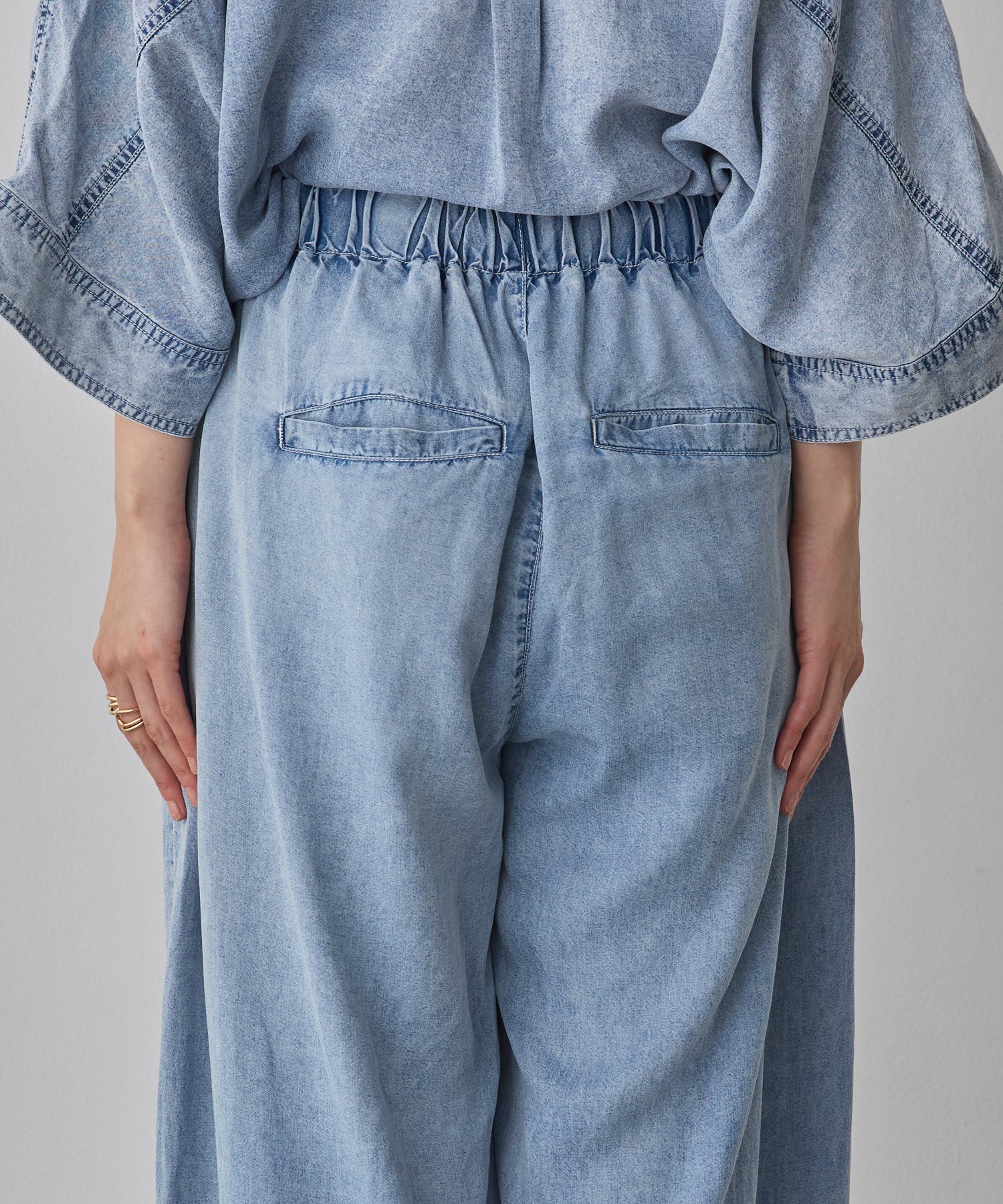TENCEL DENIM WIDE PANTS