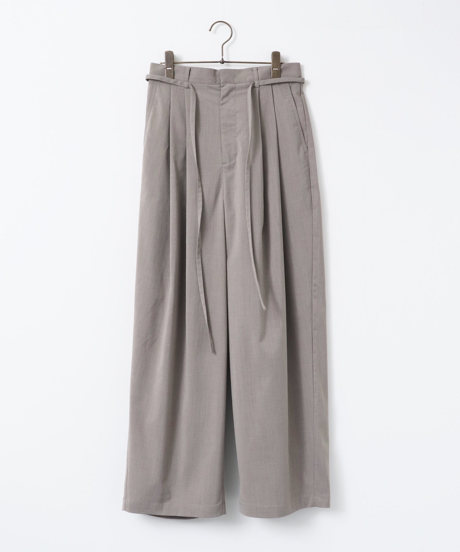 LINEN-LOOK PLEATED PANTS