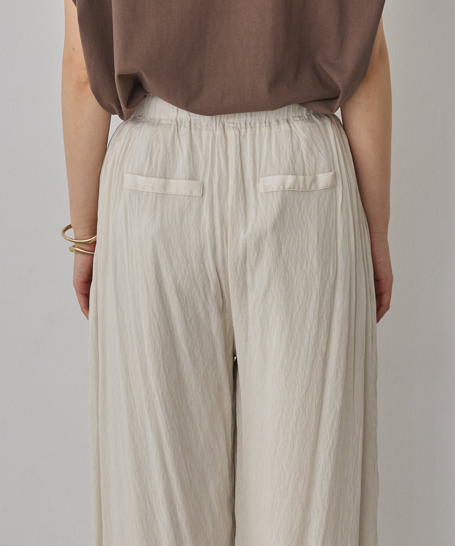 SHEER WIDE STRAIGHT PANTS