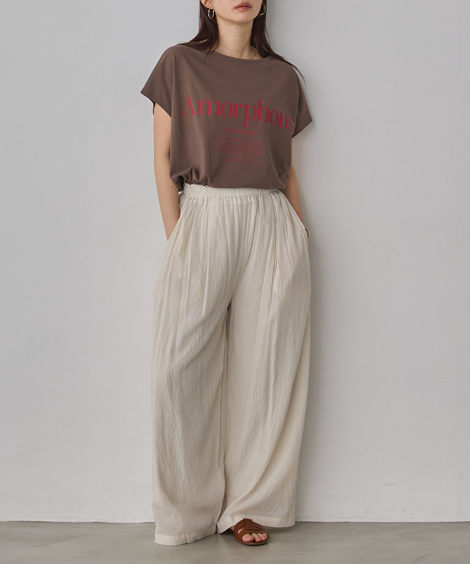 SHEER WIDE STRAIGHT PANTS