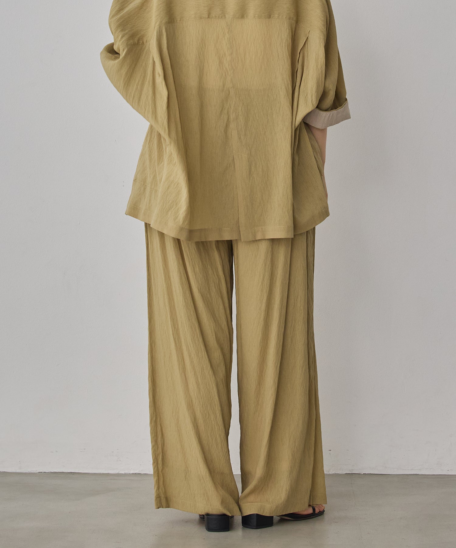 SHEER WIDE STRAIGHT PANTS