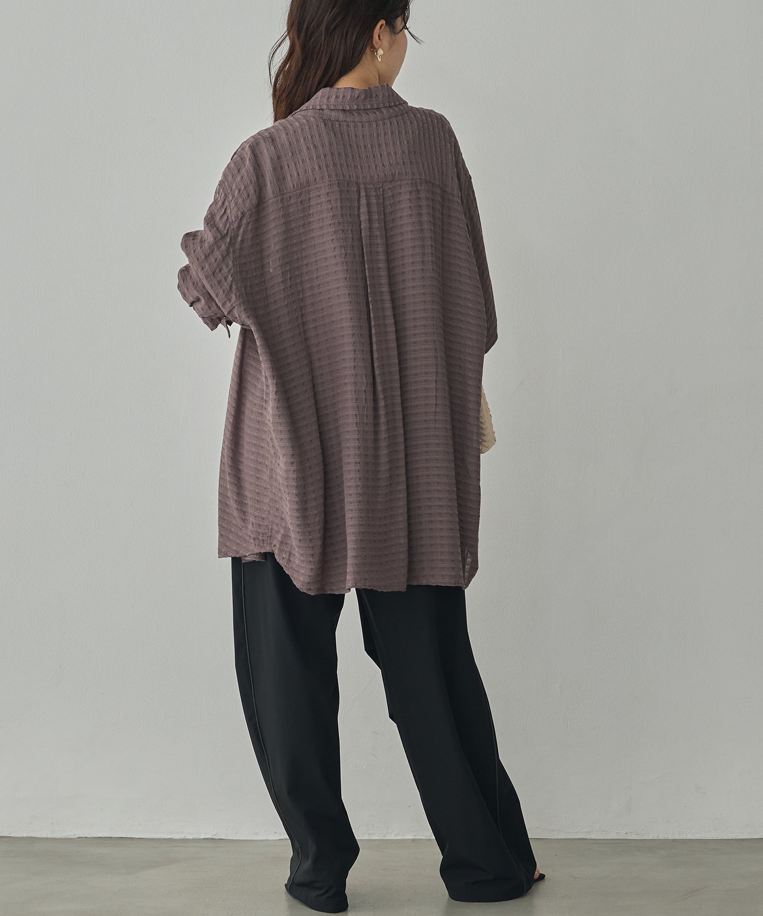 [ICE TOUCH] THICK-KNIT SIDE-STRIPE PANTS