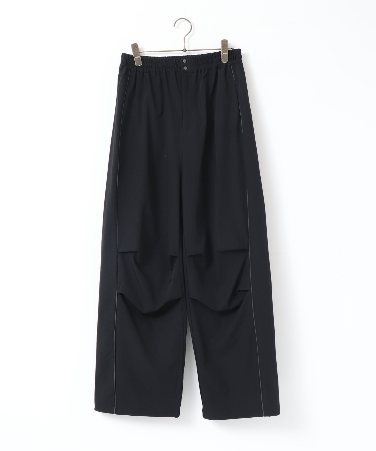 [ICE TOUCH] THICK-KNIT SIDE-STRIPE PANTS