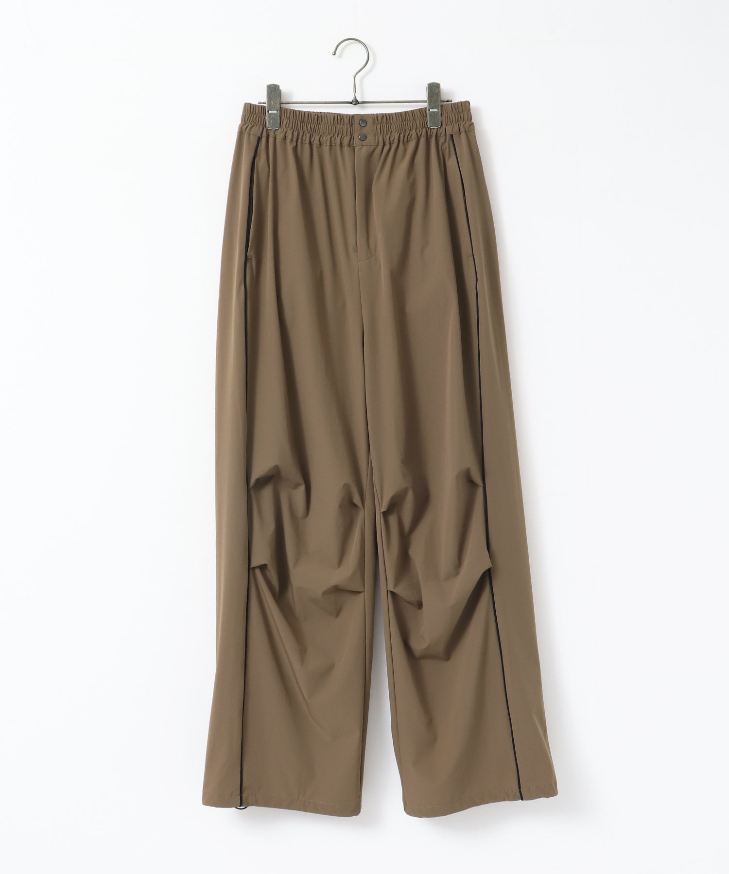 [ICE TOUCH] THICK-KNIT SIDE-STRIPE PANTS