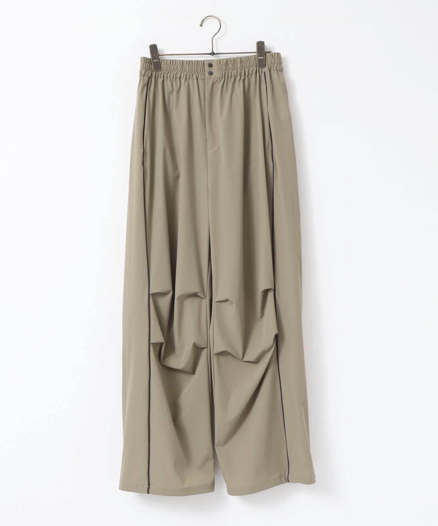 [ICE TOUCH] THICK-KNIT SIDE-STRIPE PANTS