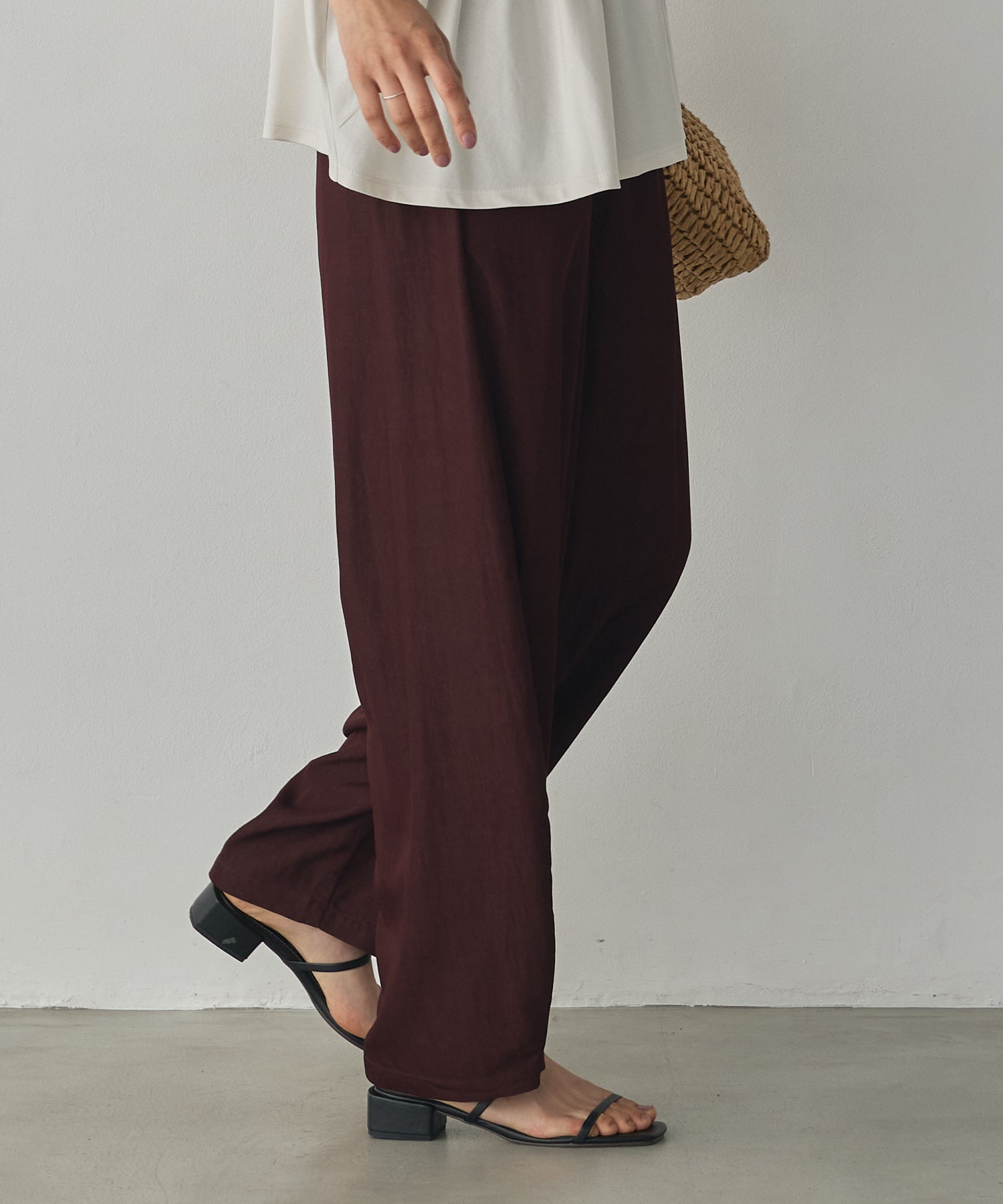 THICK-WEAVE CURVY PANTS