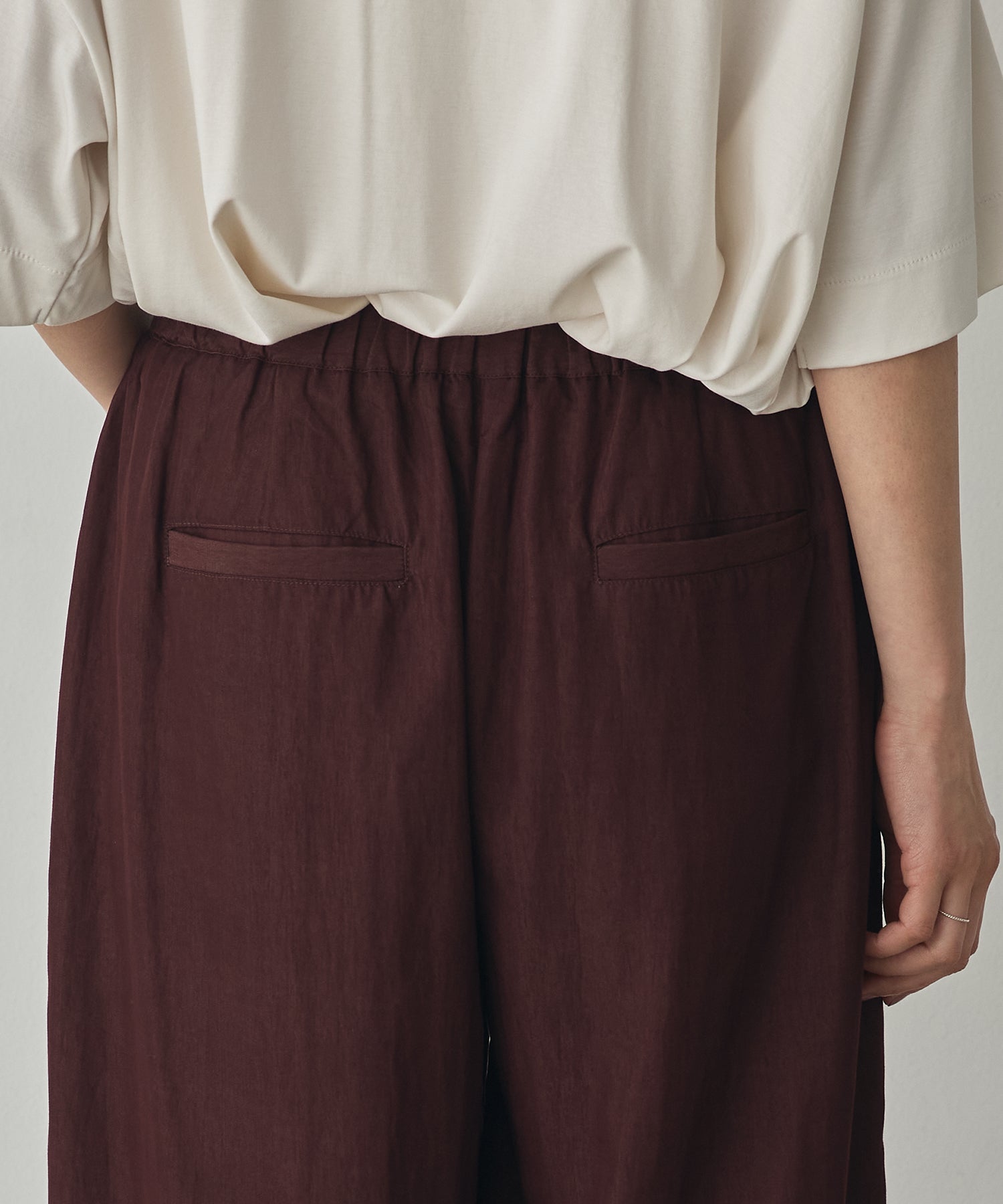THICK-WEAVE CURVY PANTS