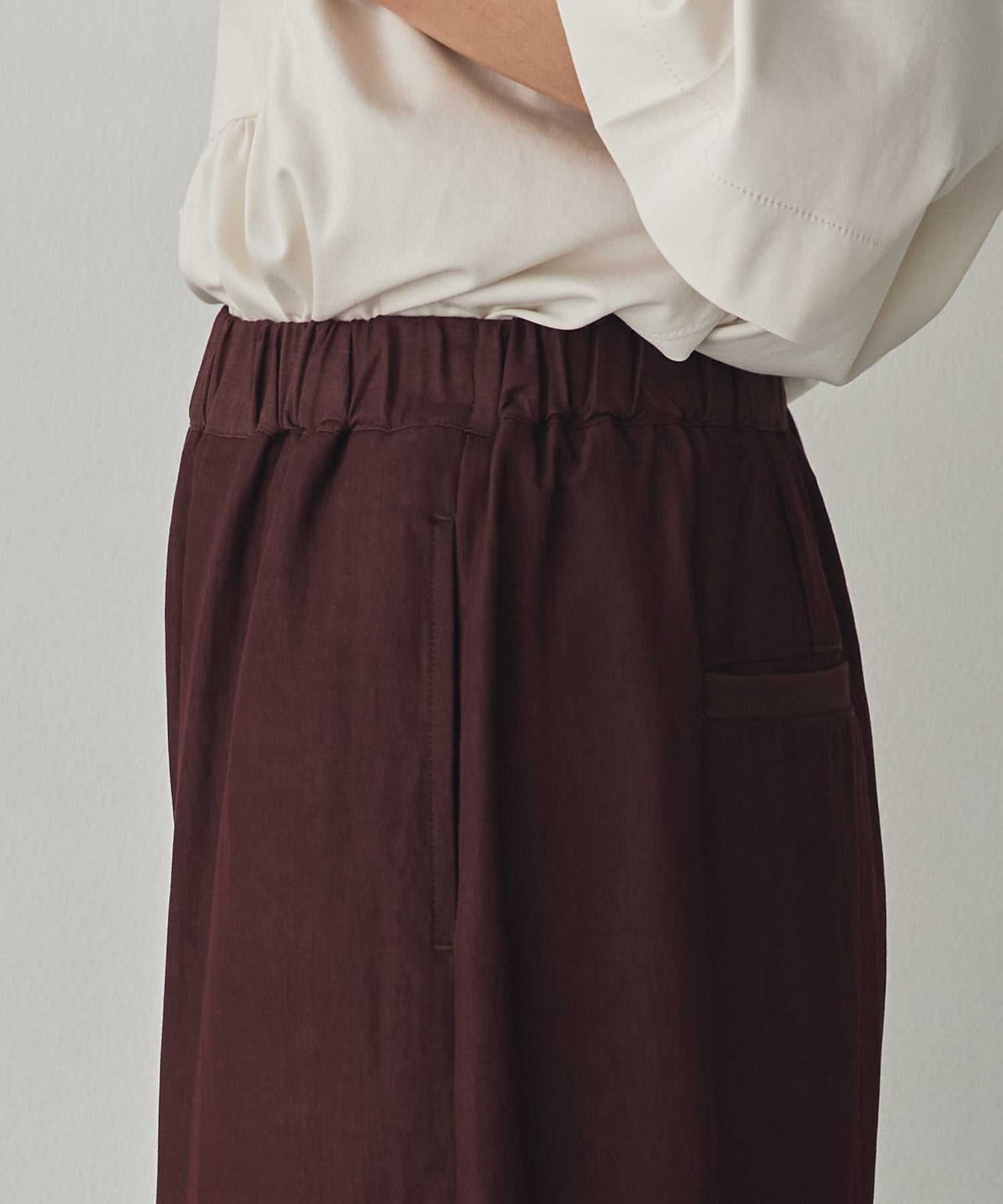 THICK-WEAVE CURVY PANTS