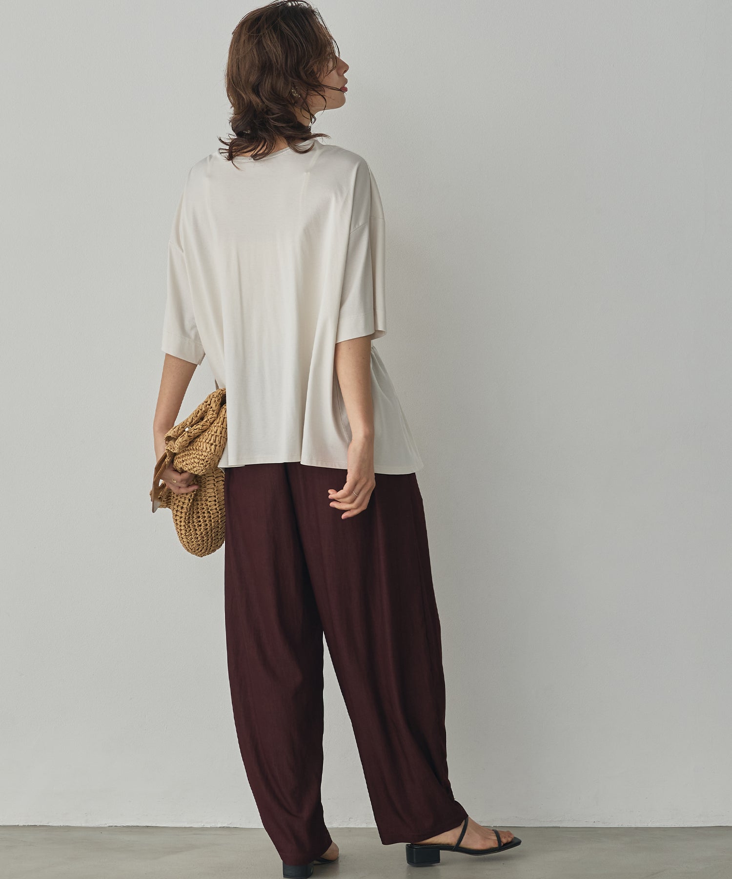 THICK-WEAVE CURVY PANTS