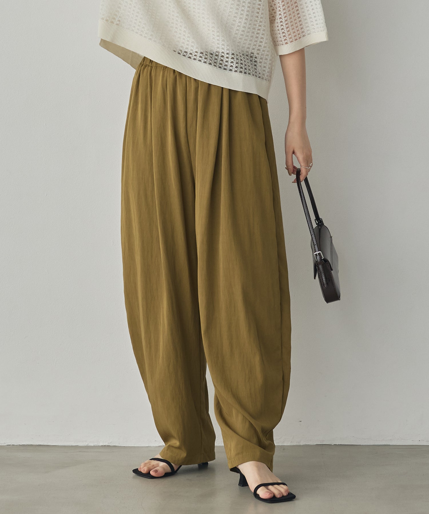 THICK-WEAVE CURVY PANTS