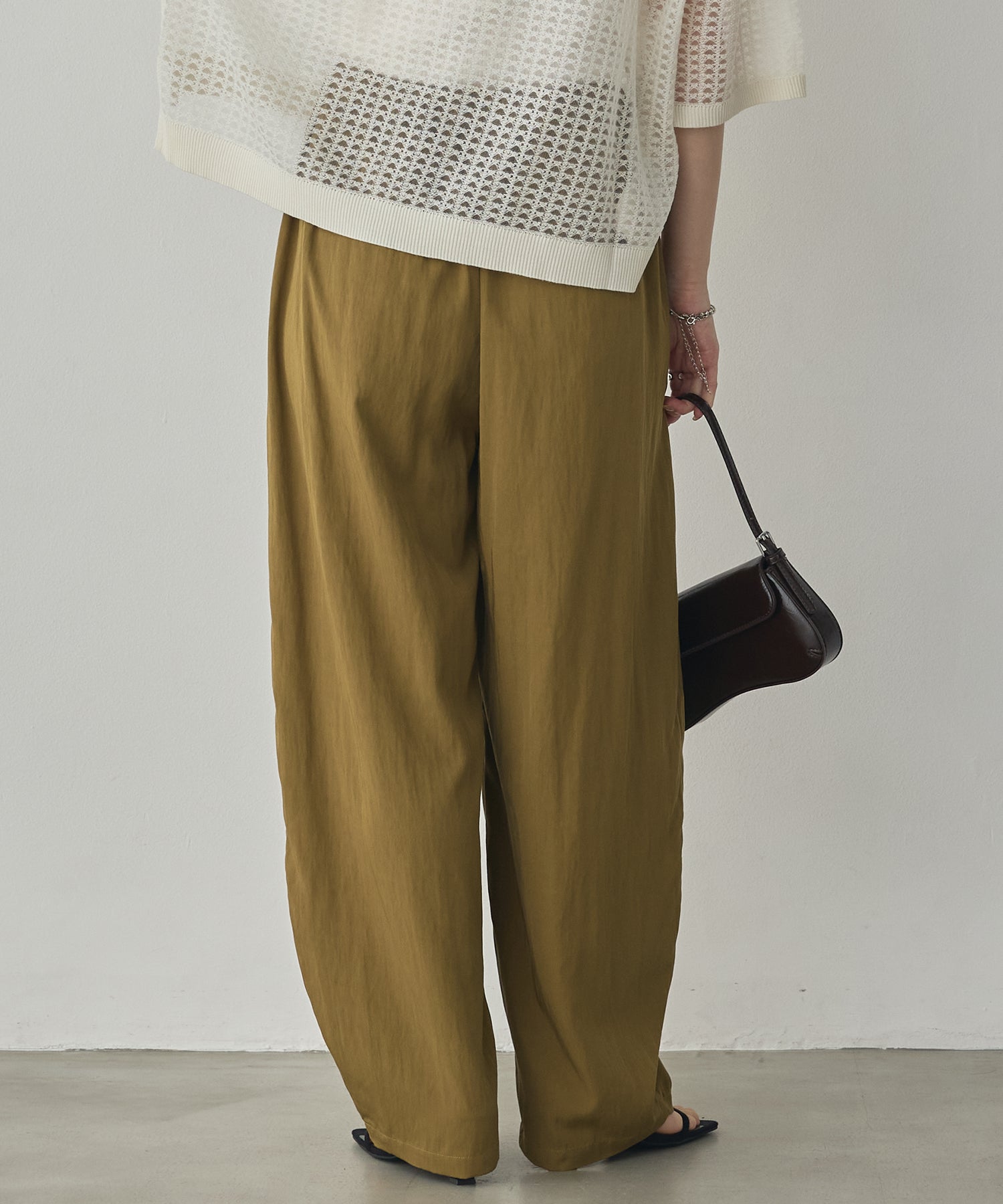 THICK-WEAVE CURVY PANTS