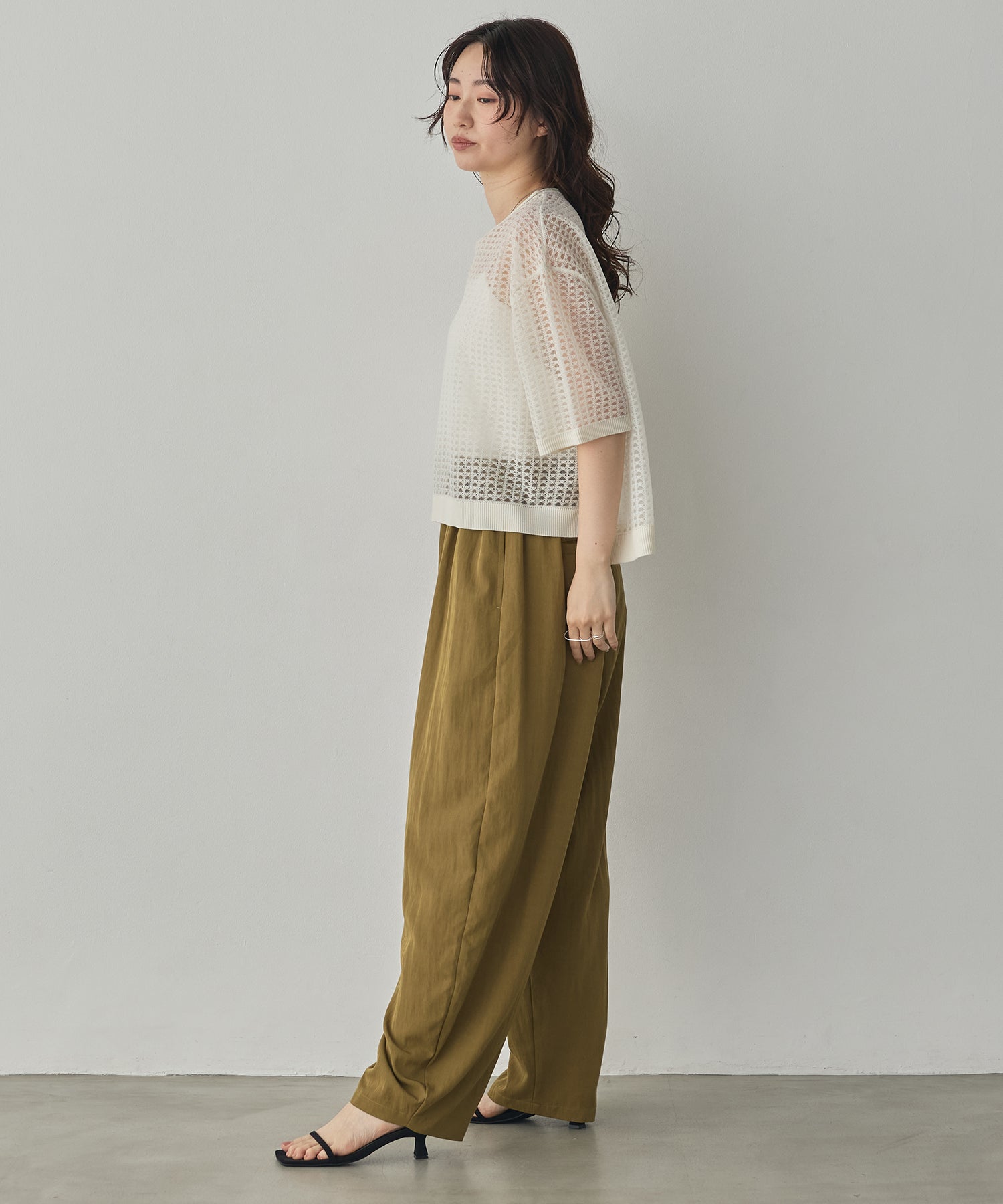 THICK-WEAVE CURVY PANTS