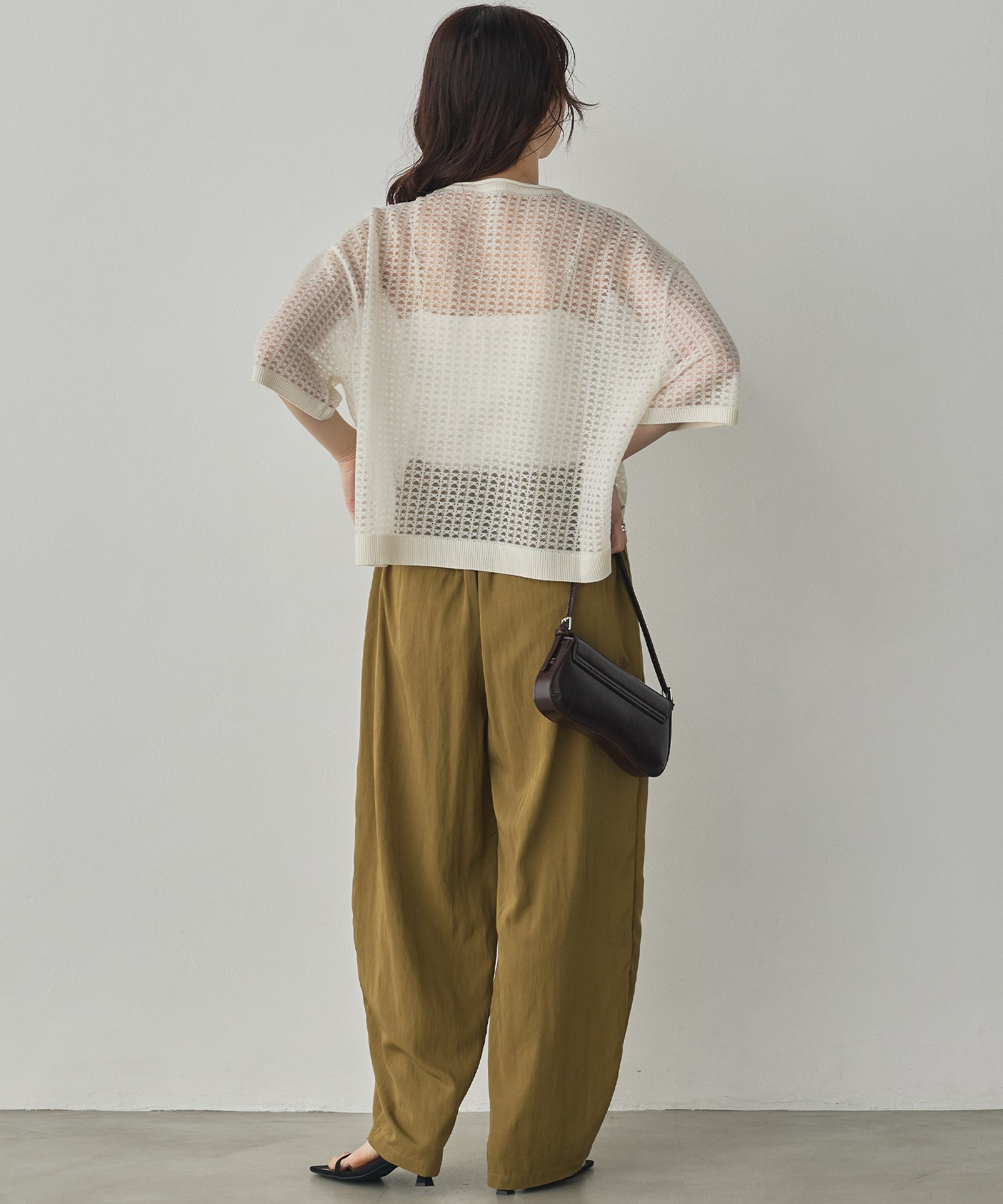 THICK-WEAVE CURVY PANTS
