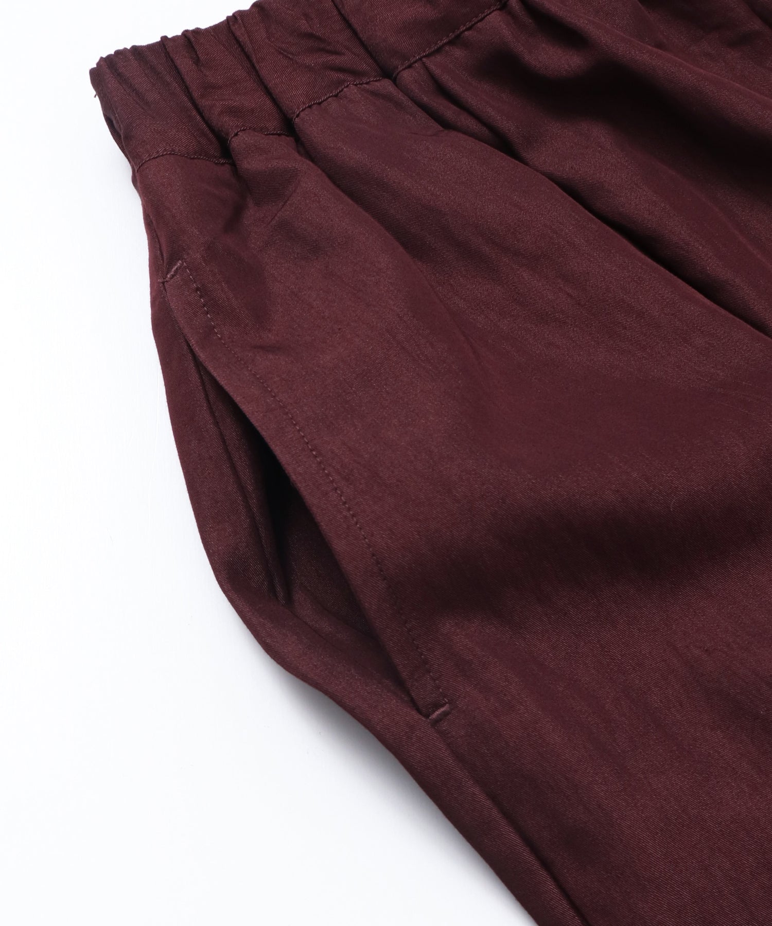 THICK-WEAVE CURVY PANTS