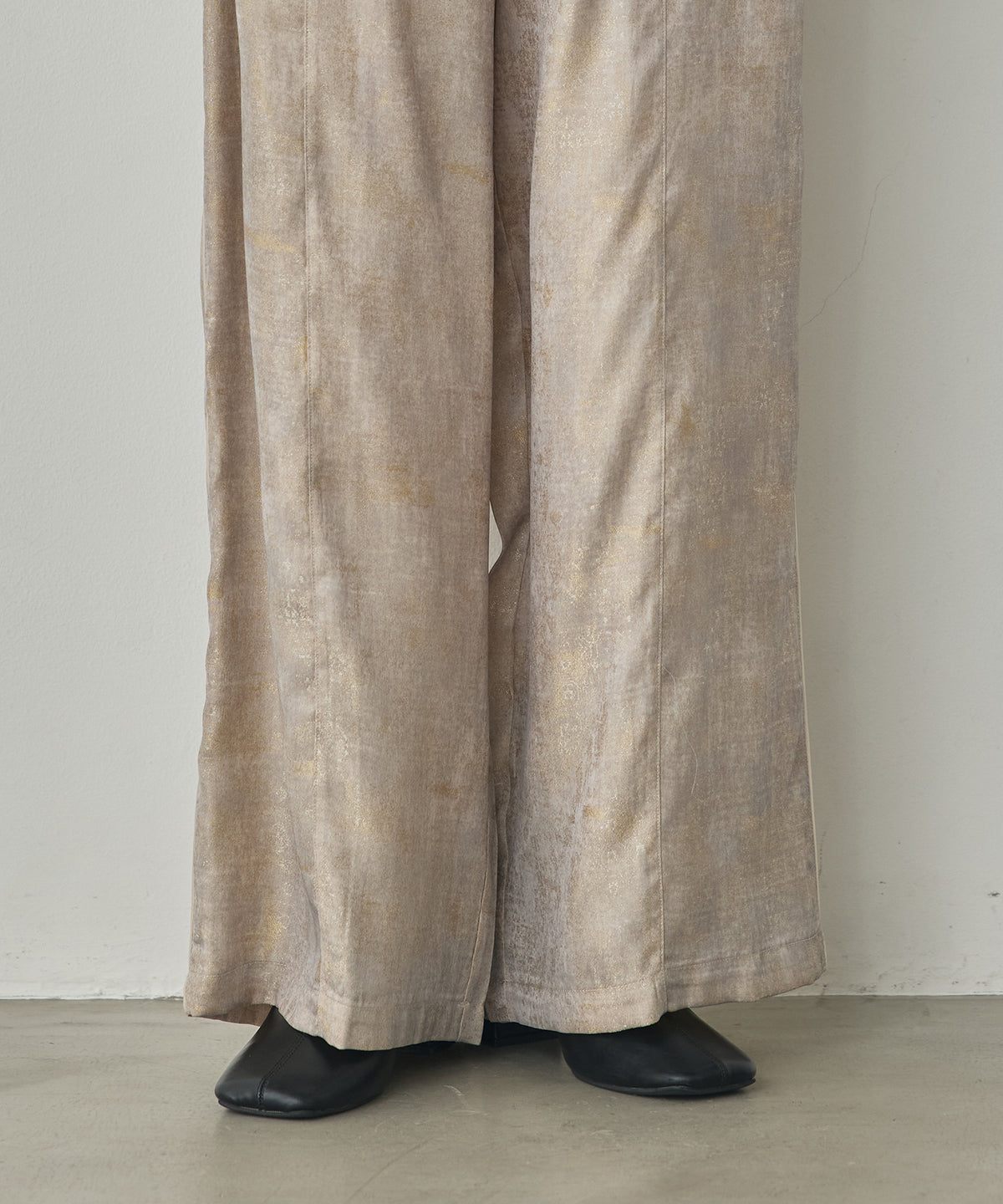 SHINY JACQUARD EASY PANTS