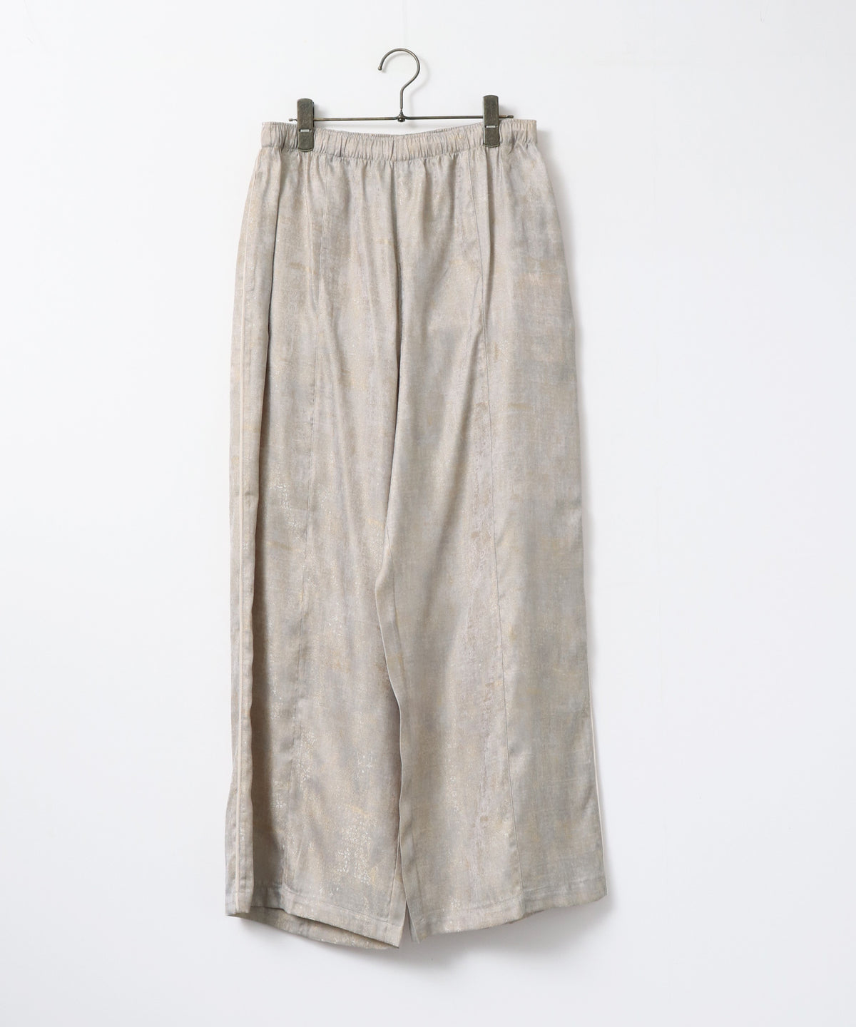 SHINY JACQUARD EASY PANTS