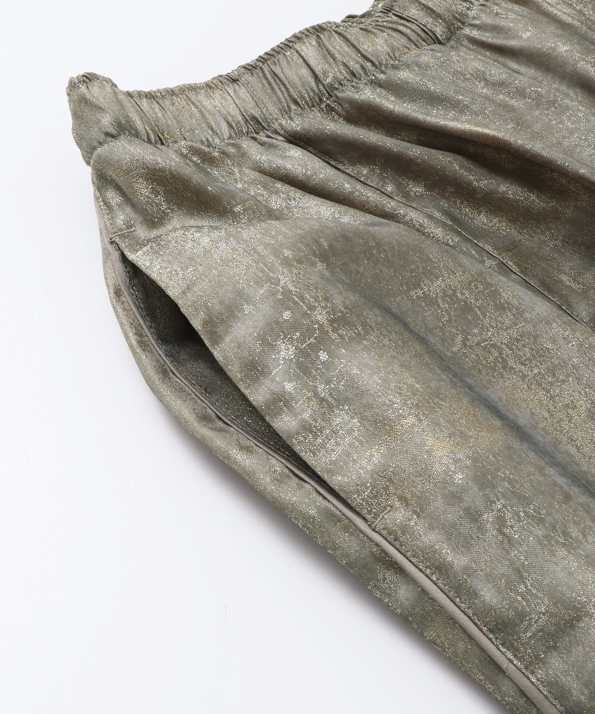 SHINY JACQUARD EASY PANTS