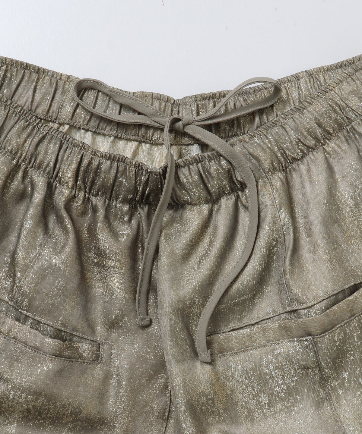SHINY JACQUARD EASY PANTS