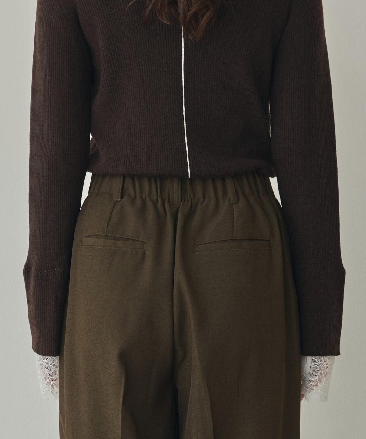 POLY-TWILL TUCK PANTS