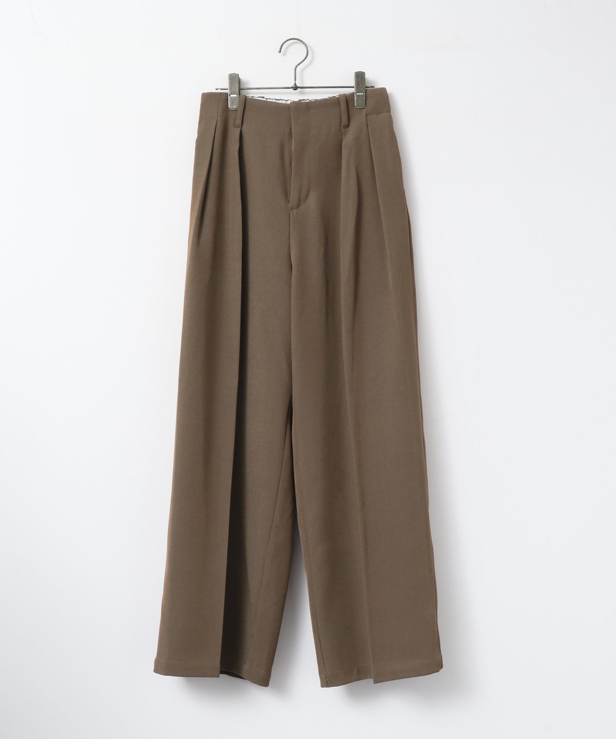 POLY-TWILL TUCK PANTS