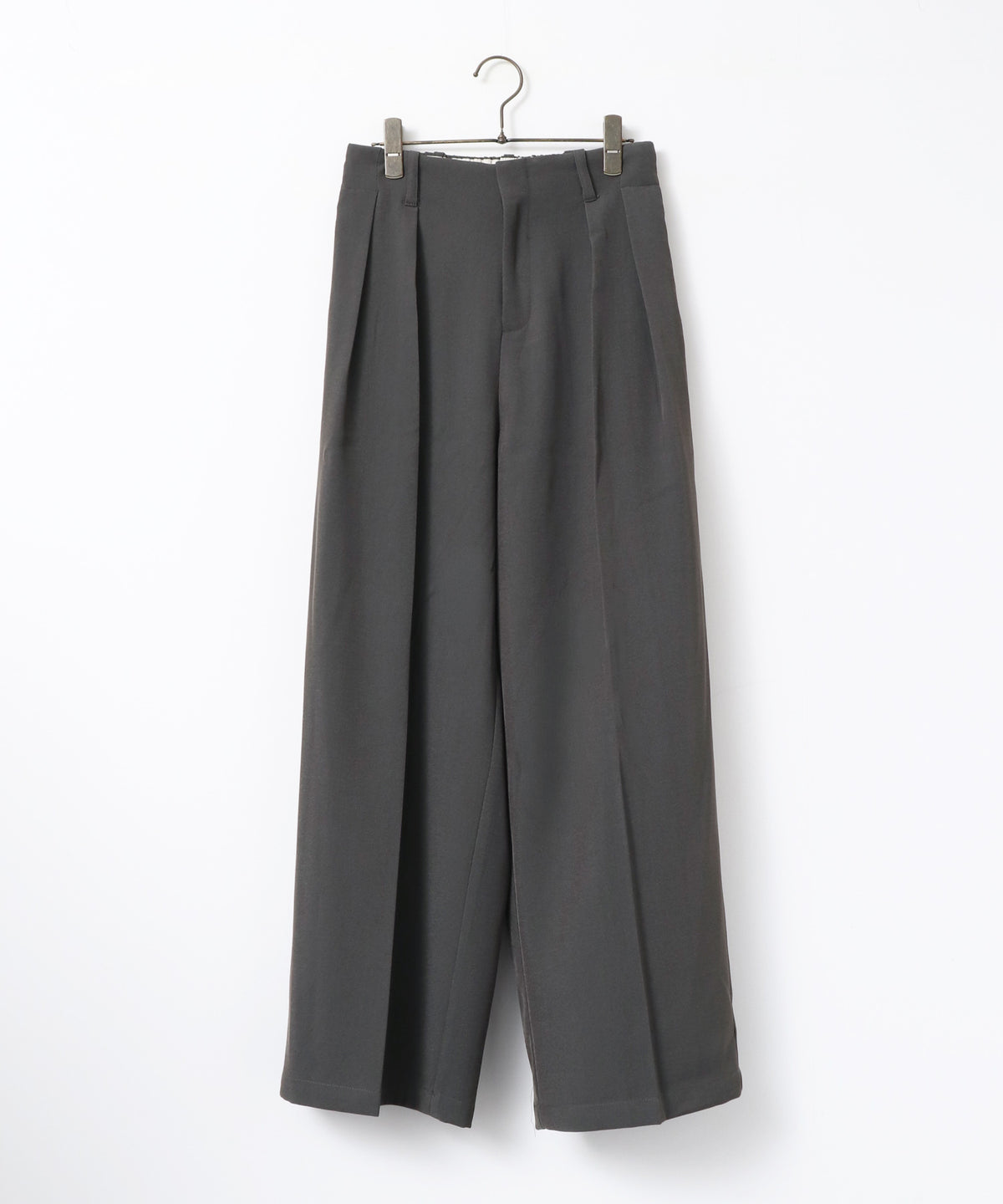 POLY-TWILL TUCK PANTS