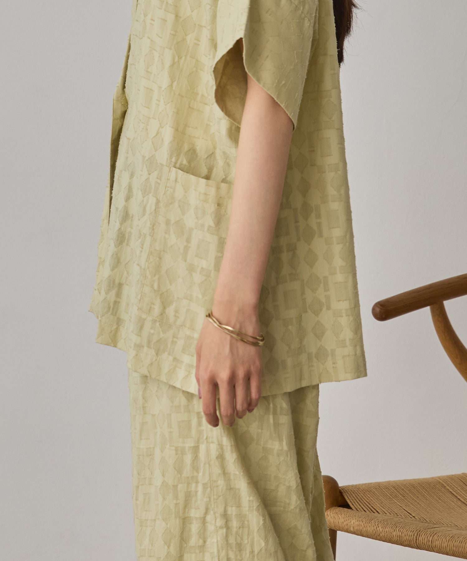 CUT-JACQUARD TAILORED JACKET