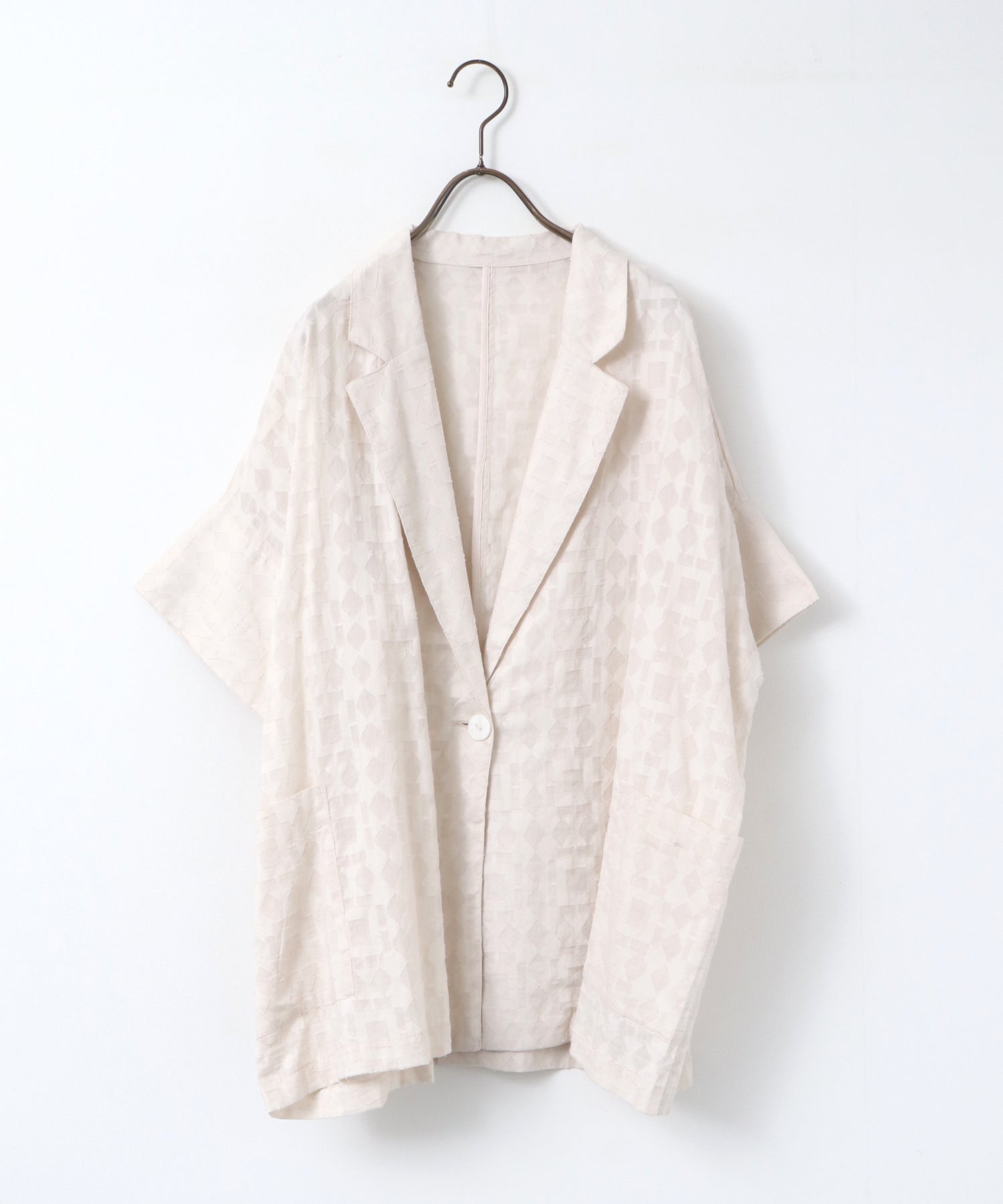 CUT-JACQUARD TAILORED JACKET