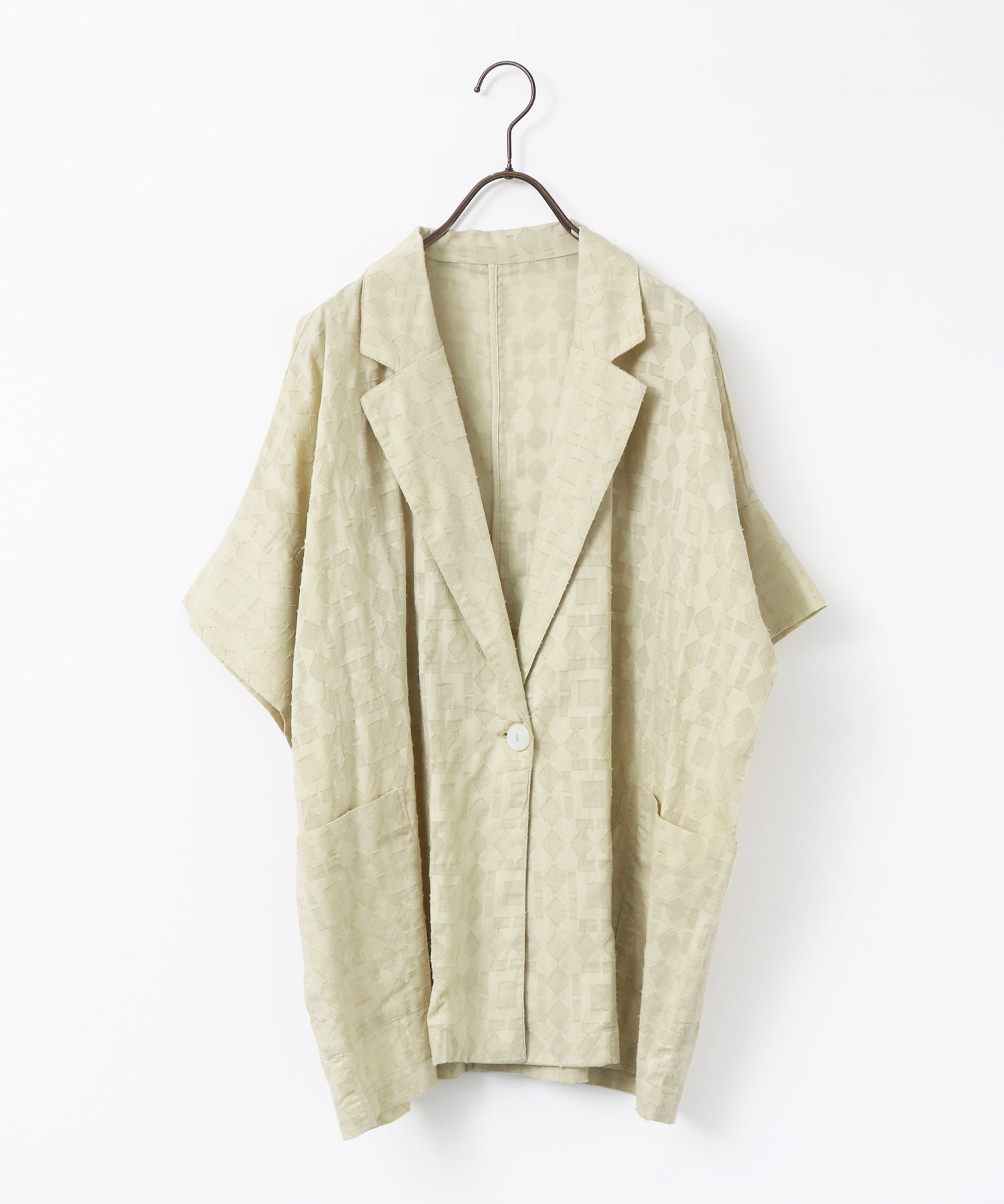 CUT-JACQUARD TAILORED JACKET