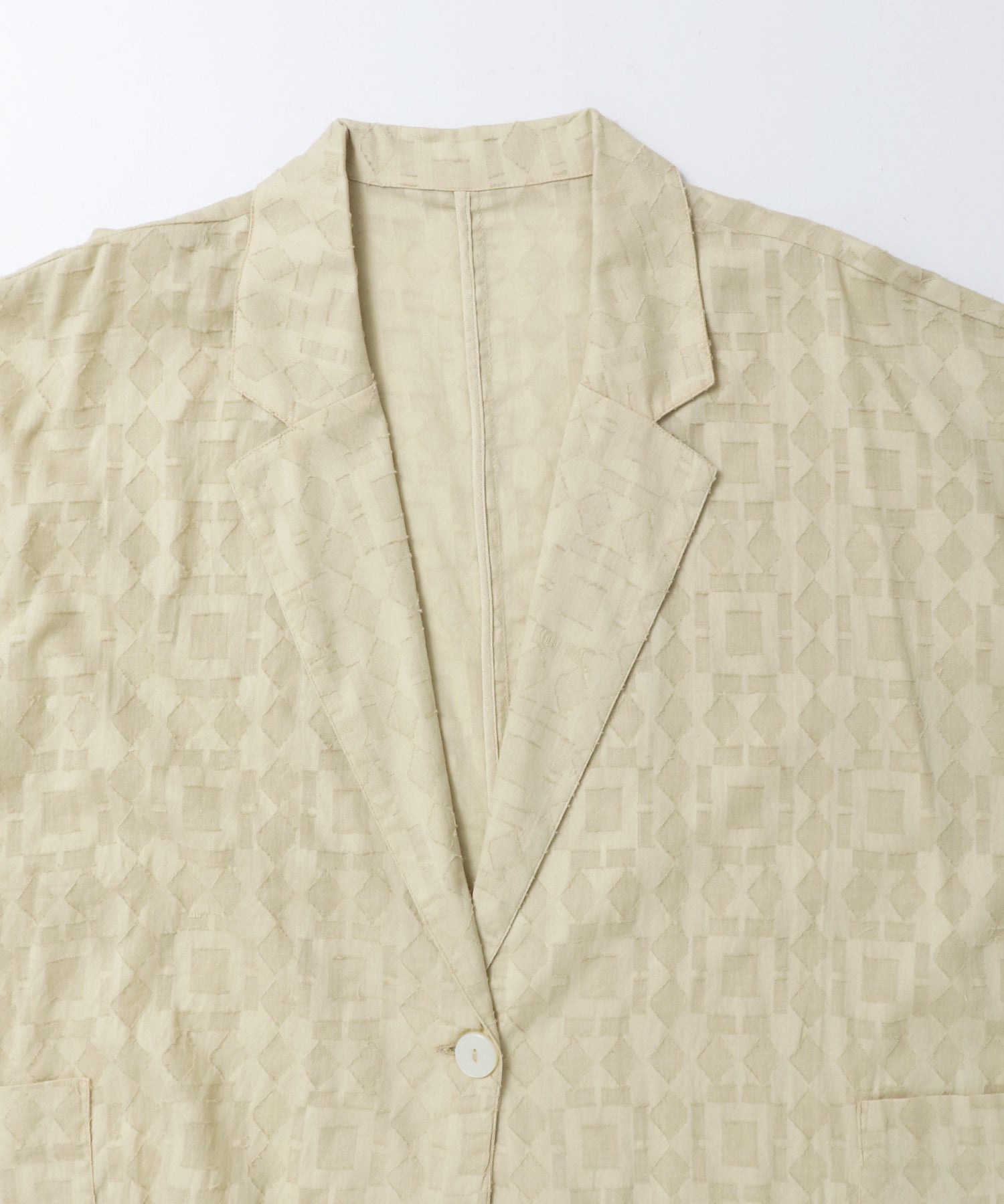 CUT-JACQUARD TAILORED JACKET
