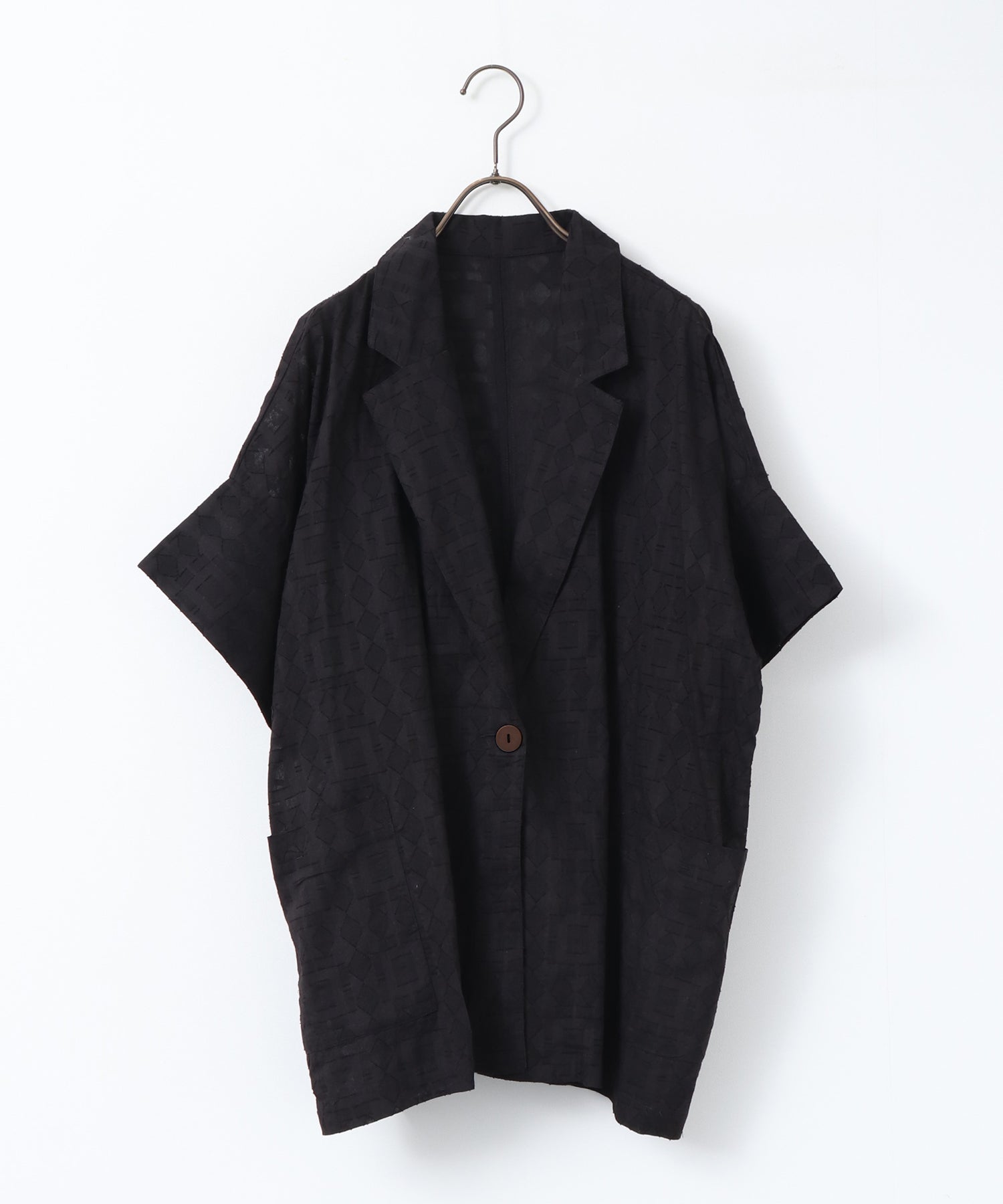 CUT-JACQUARD TAILORED JACKET