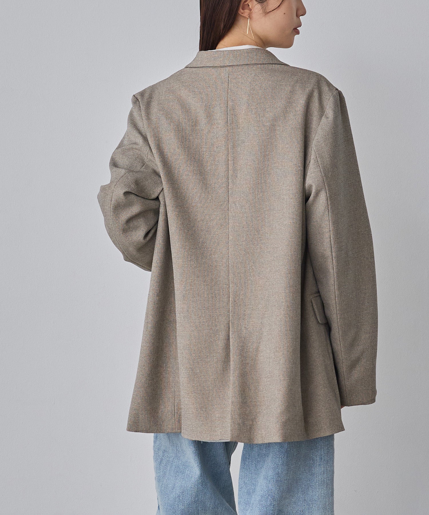 WEB限定/別注】【セットアップ対応】杢調ライトダブルテーラードジャケット