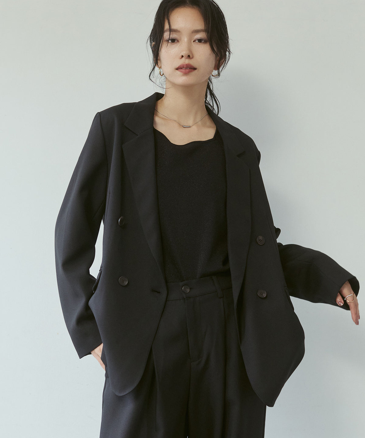 [LIMITED] [SETUP] HEATHER TONE DOUBLE TAILORED JACKET