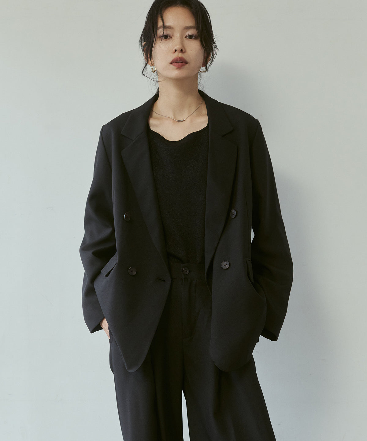 [LIMITED] [SETUP] HEATHER TONE DOUBLE TAILORED JACKET