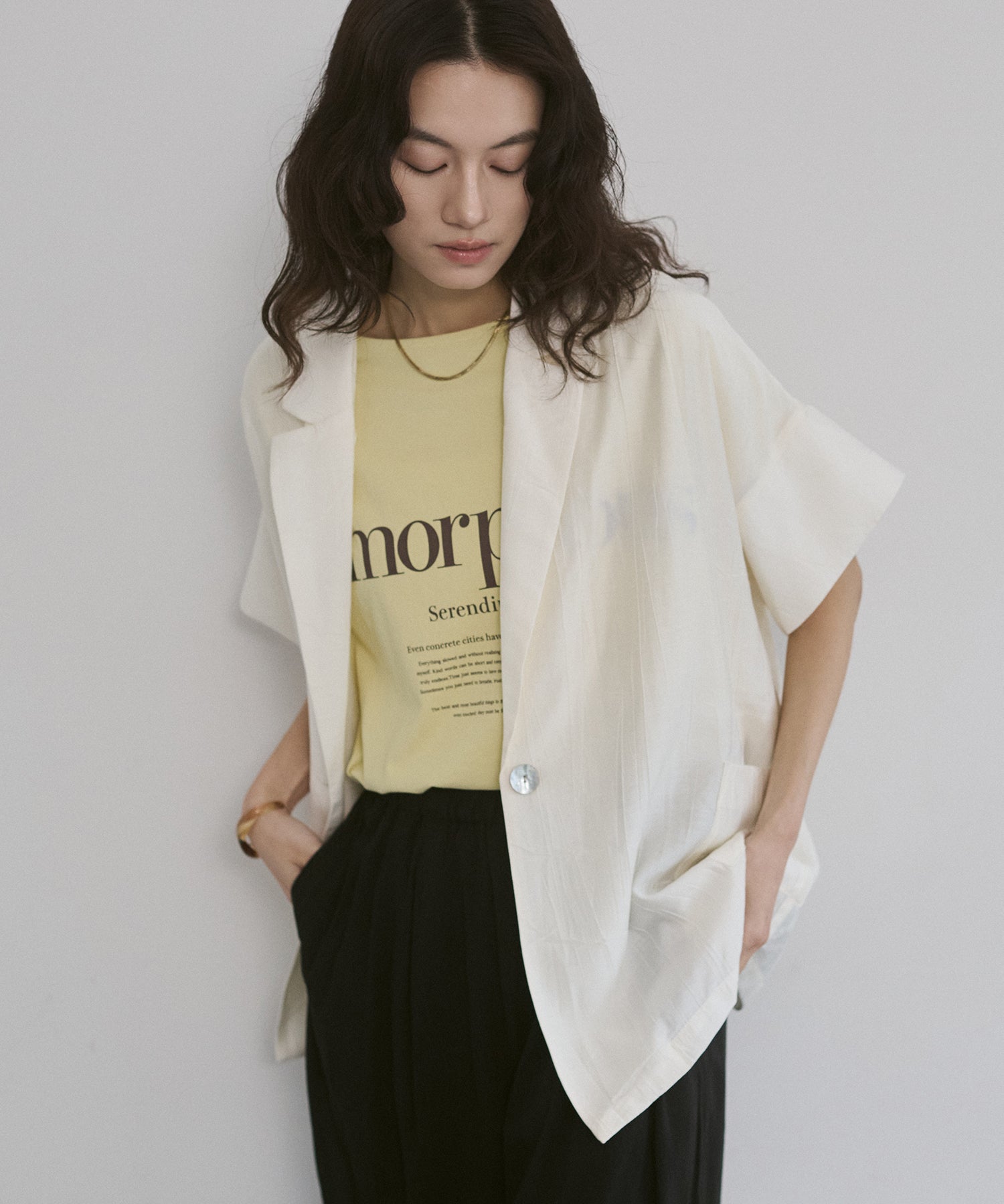 model : H165 着用サイズ : FREE