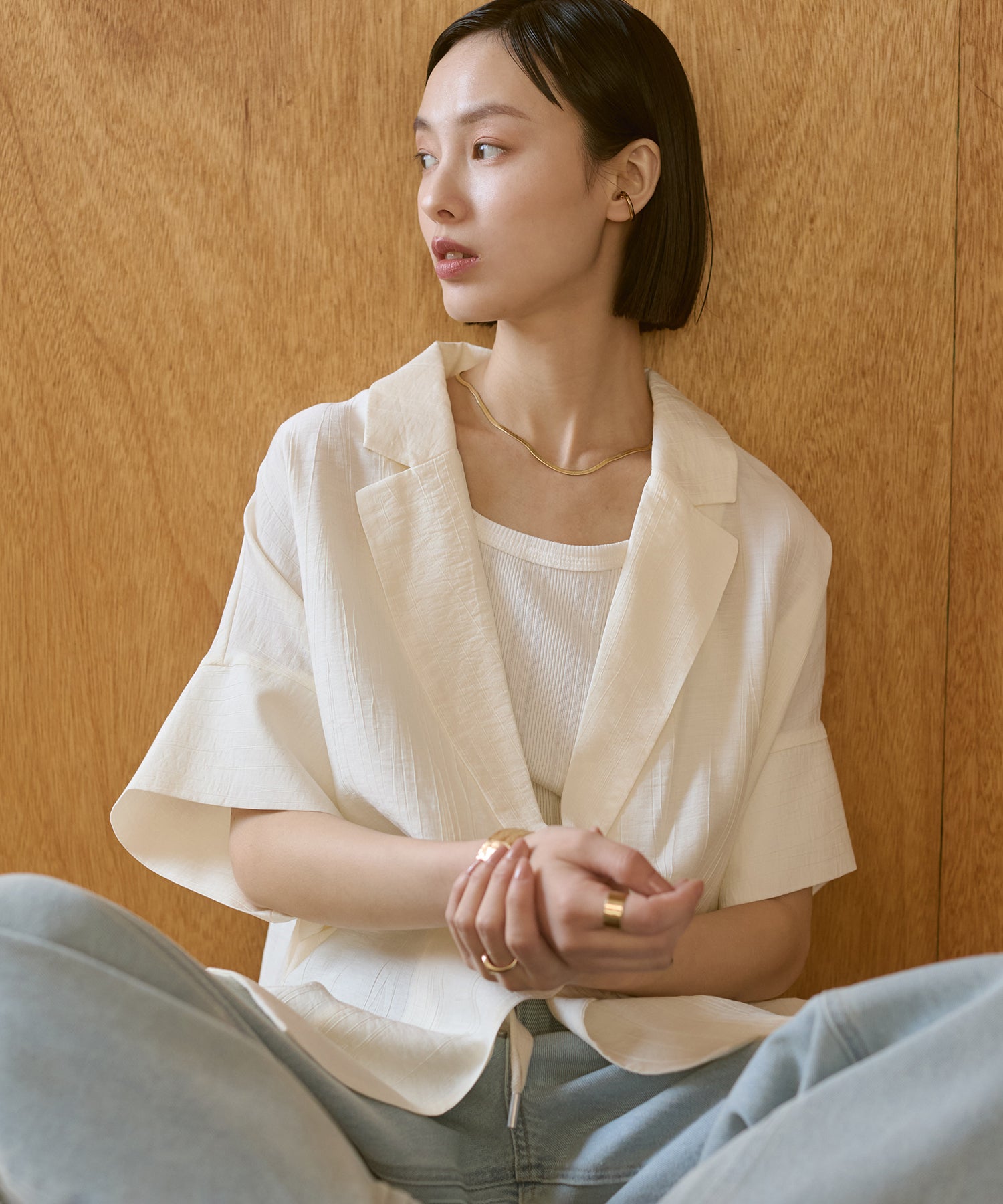 [LIMITED]WASH-SATIN SHIRT JACKET