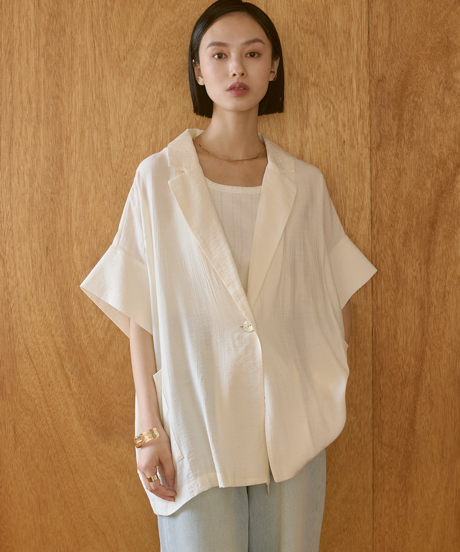 [LIMITED]WASH-SATIN SHIRT JACKET