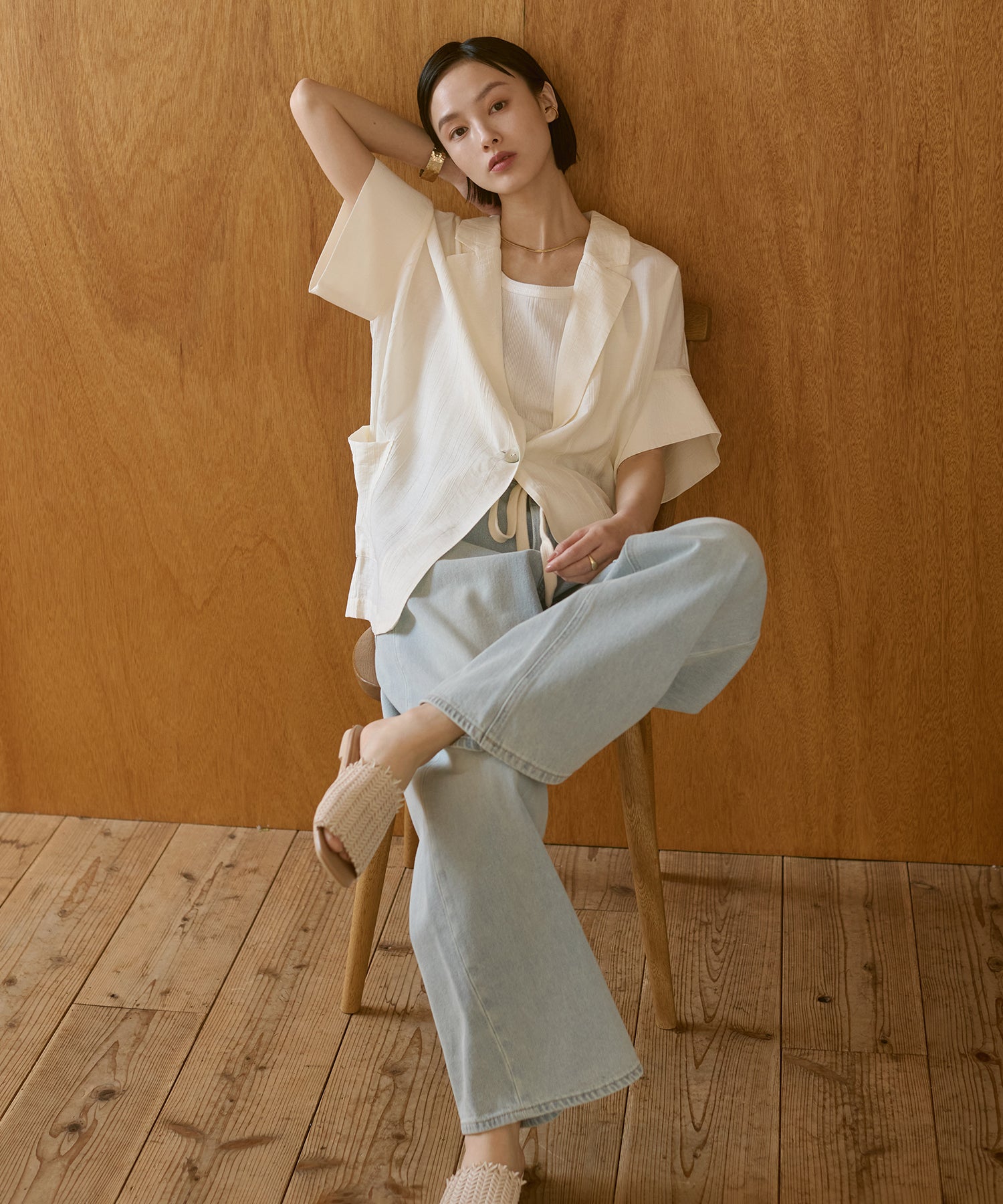 [LIMITED]WASH-SATIN SHIRT JACKET