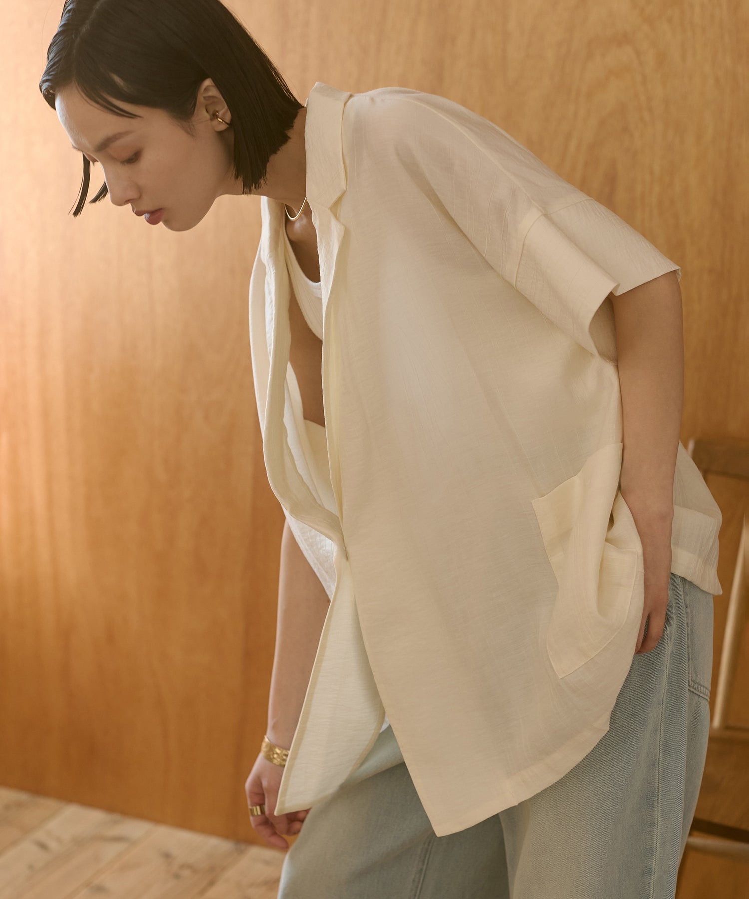 [LIMITED]WASH-SATIN SHIRT JACKET