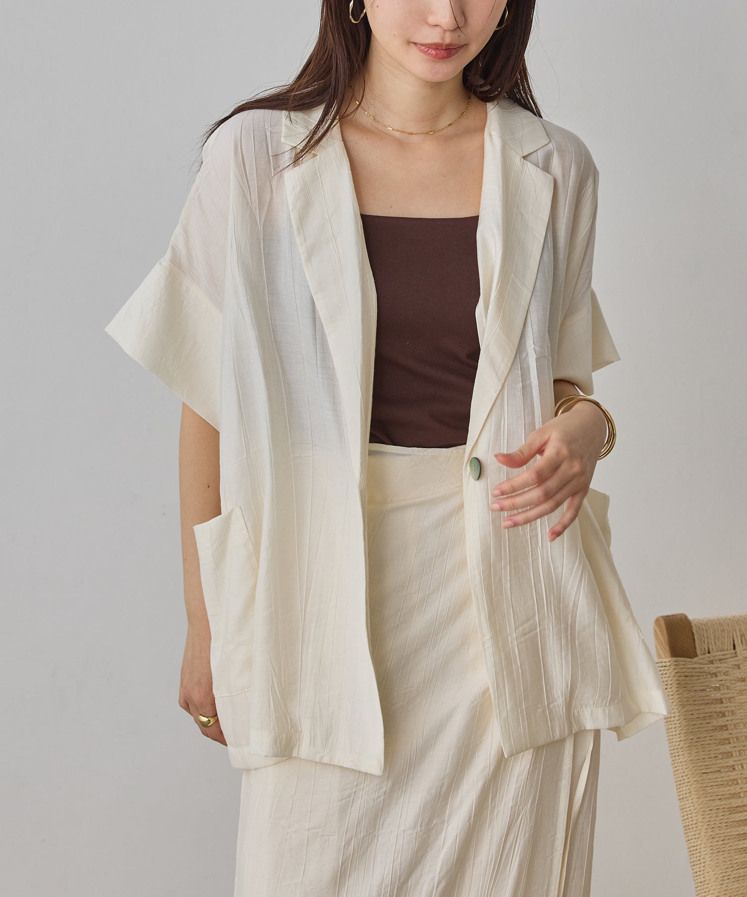 [LIMITED]WASH-SATIN SHIRT JACKET