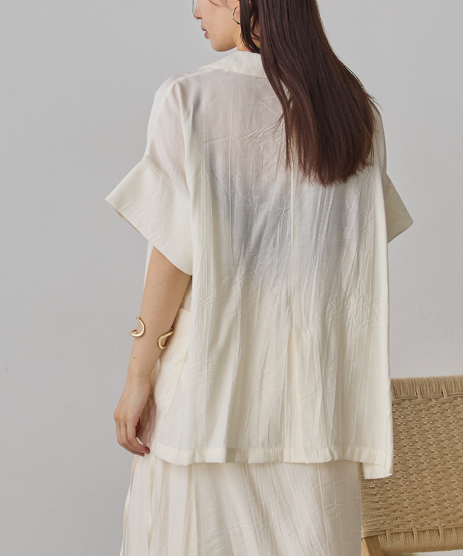 [LIMITED]WASH-SATIN SHIRT JACKET