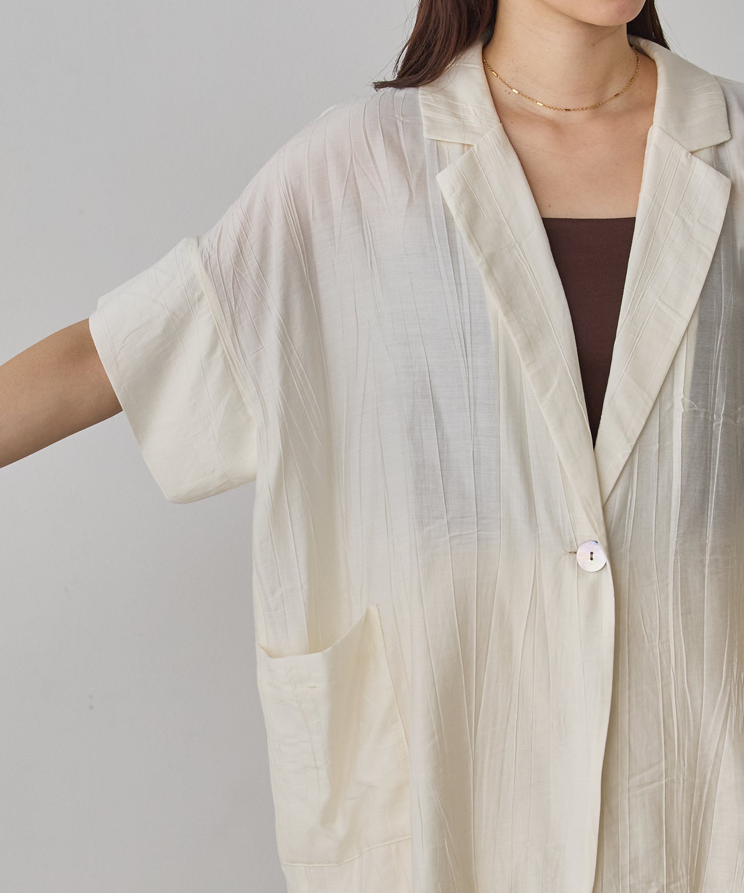 [LIMITED]WASH-SATIN SHIRT JACKET