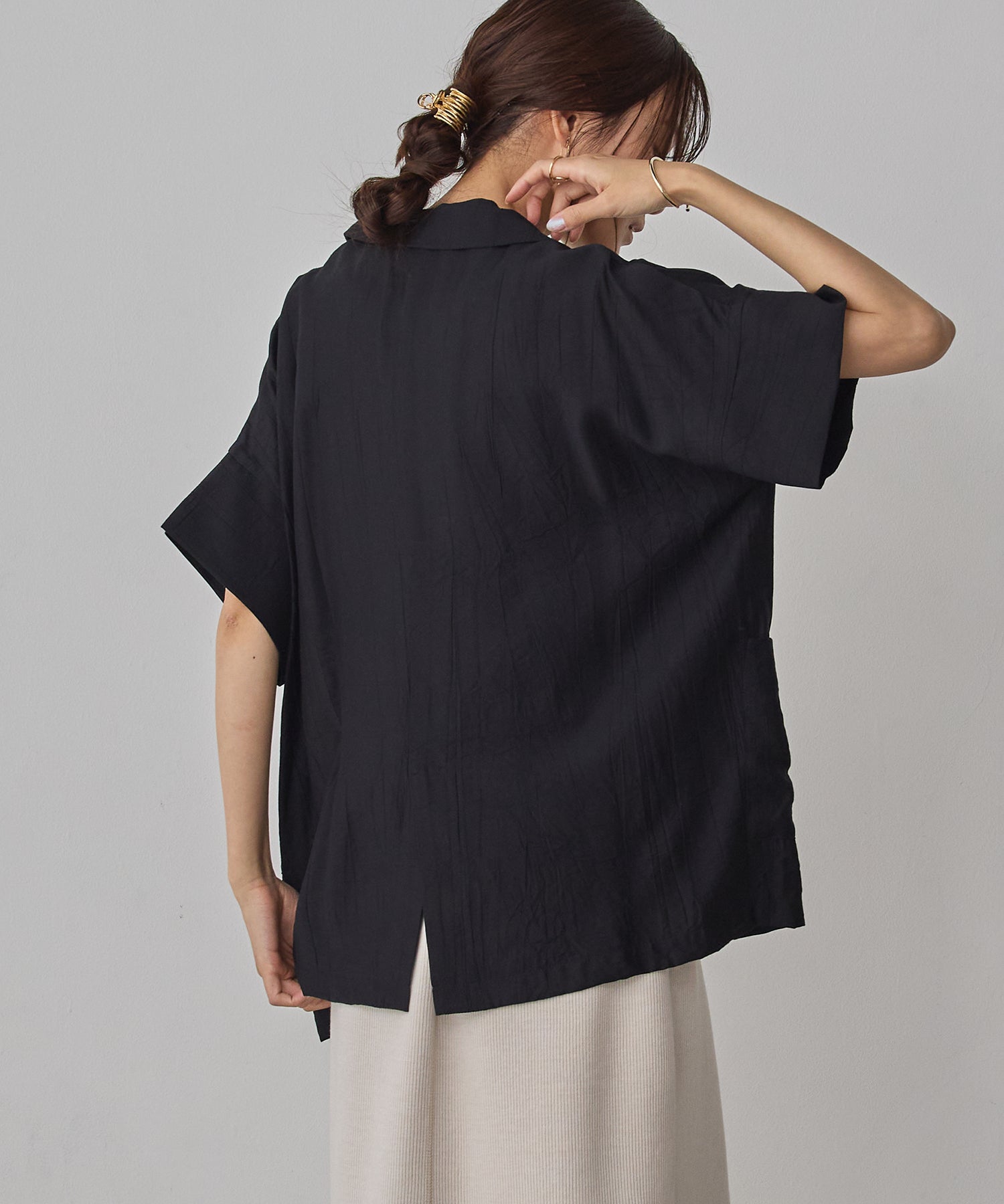[LIMITED]WASH-SATIN SHIRT JACKET