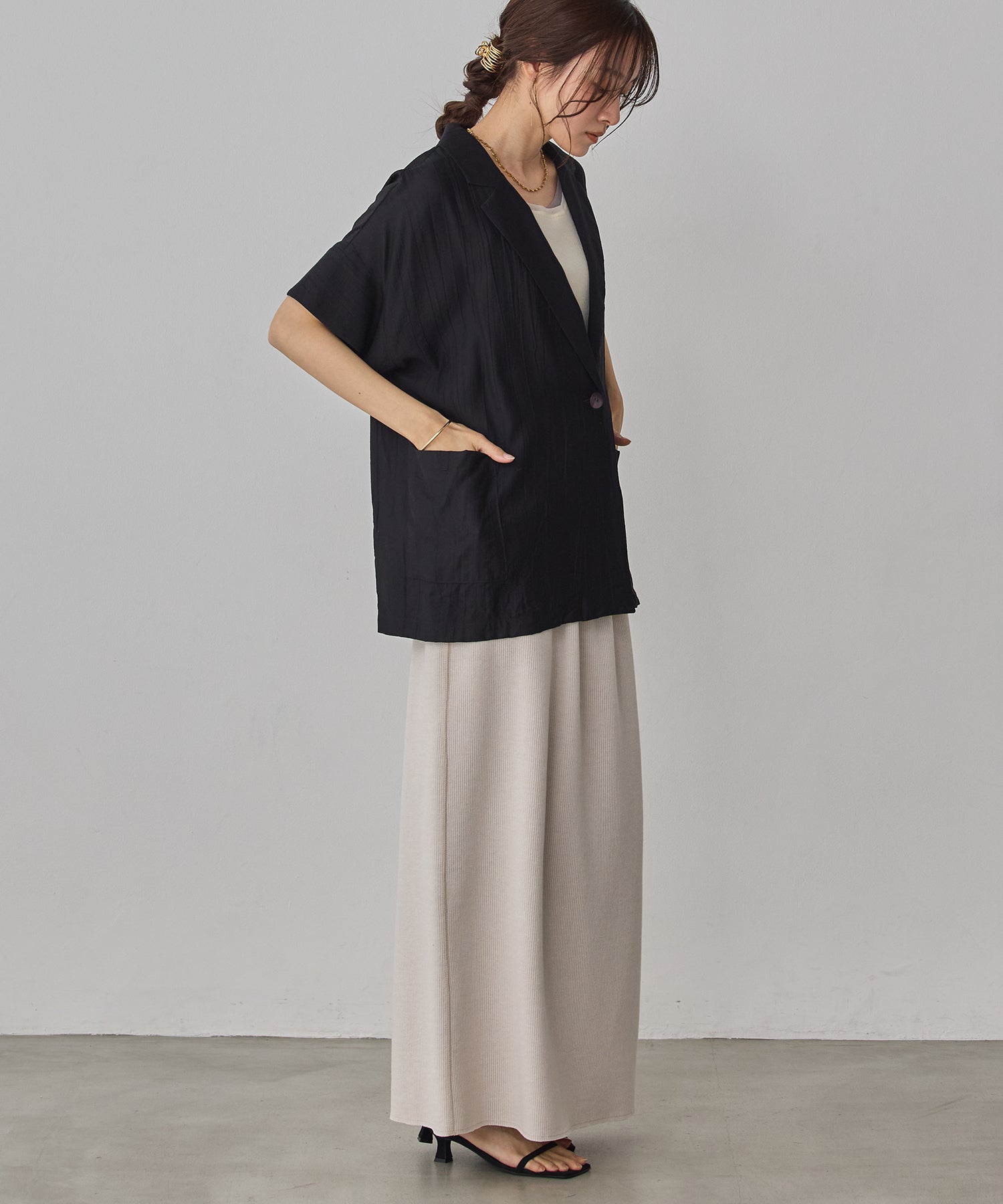 [LIMITED]WASH-SATIN SHIRT JACKET